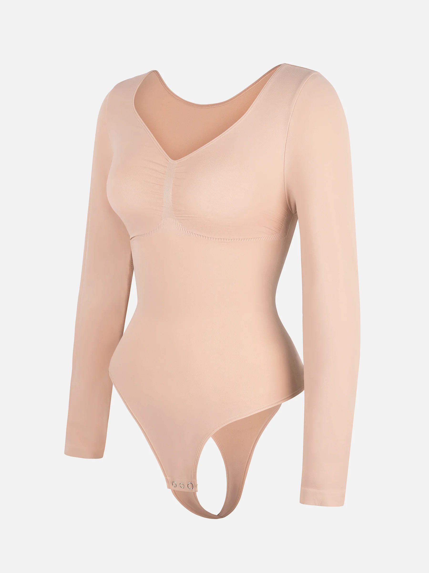 Seamless Long Sleeve Tummy Control Classic Bodysuit - Image 24