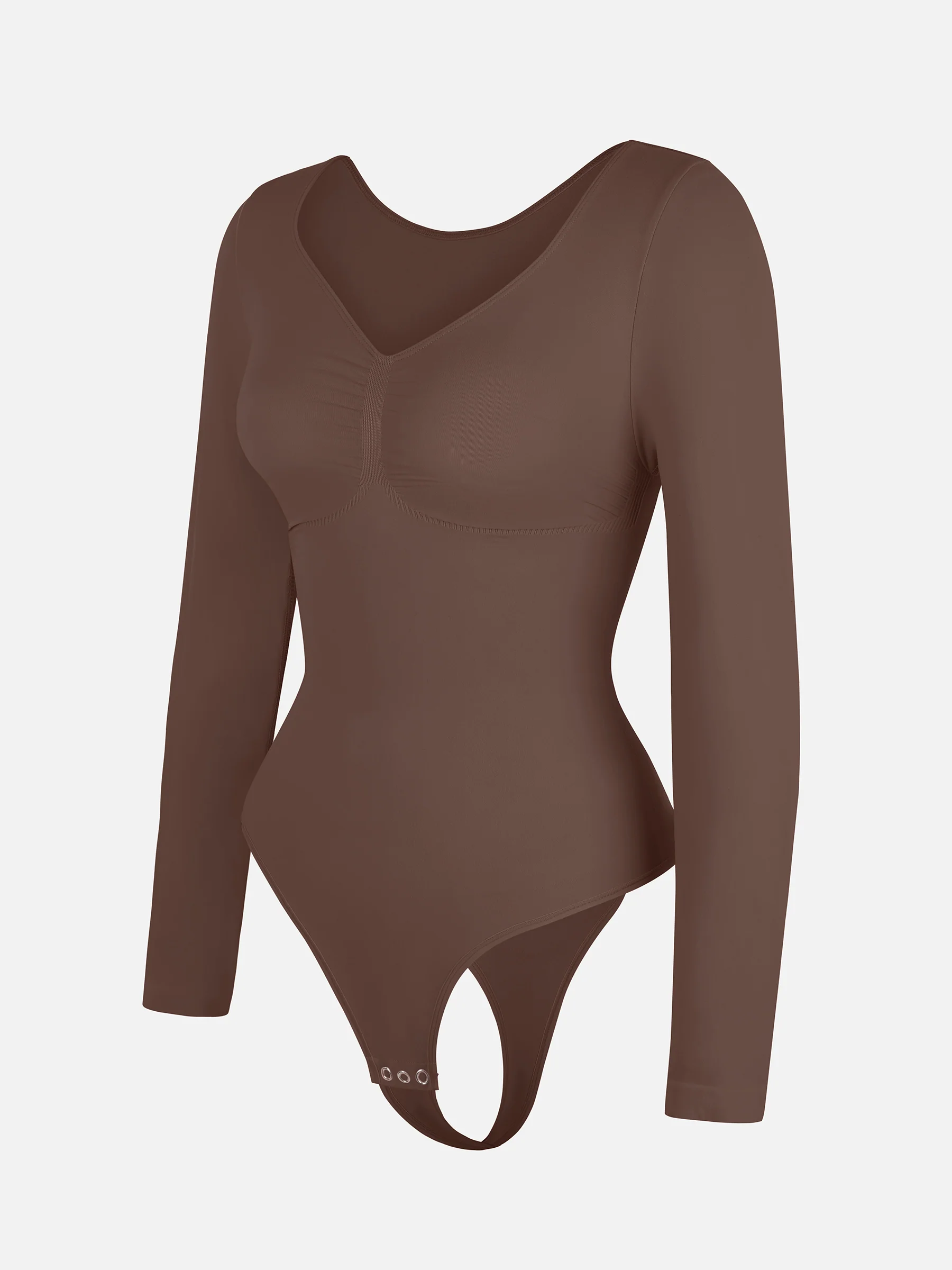 Seamless Long Sleeve Tummy Control Classic Bodysuit - Image 34