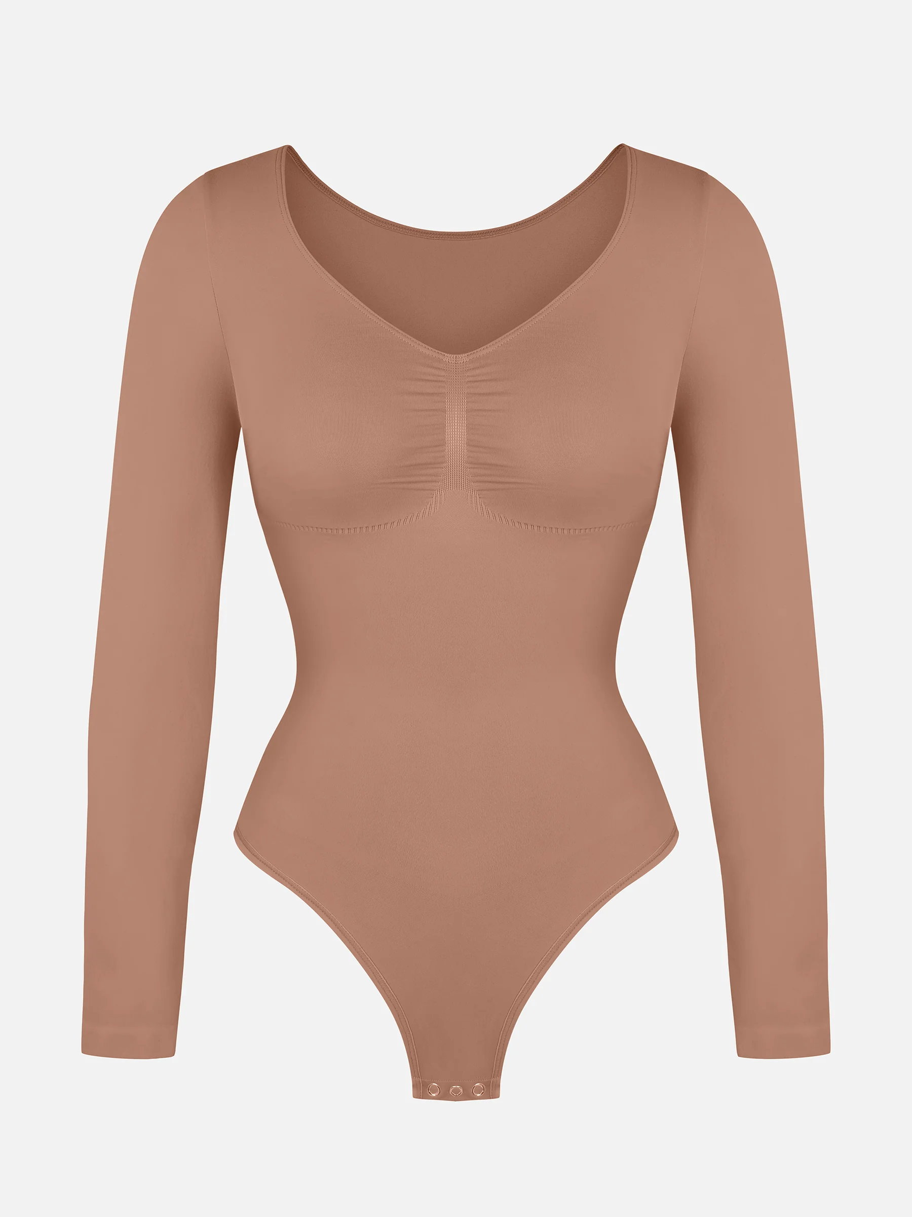 Seamless Long Sleeve Tummy Control Classic Bodysuit - Image 10