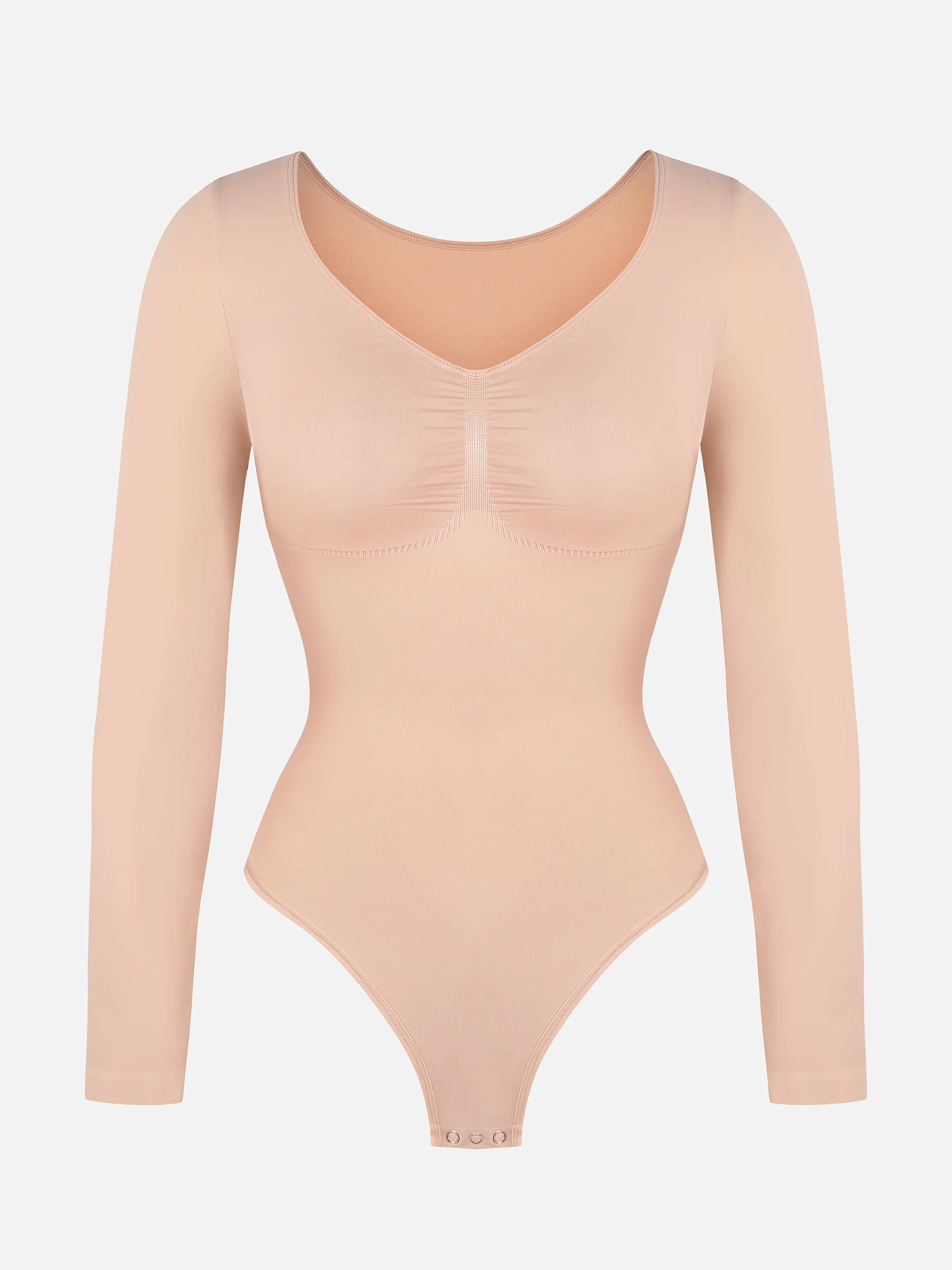 Seamless Long Sleeve Tummy Control Classic Bodysuit - Image 23