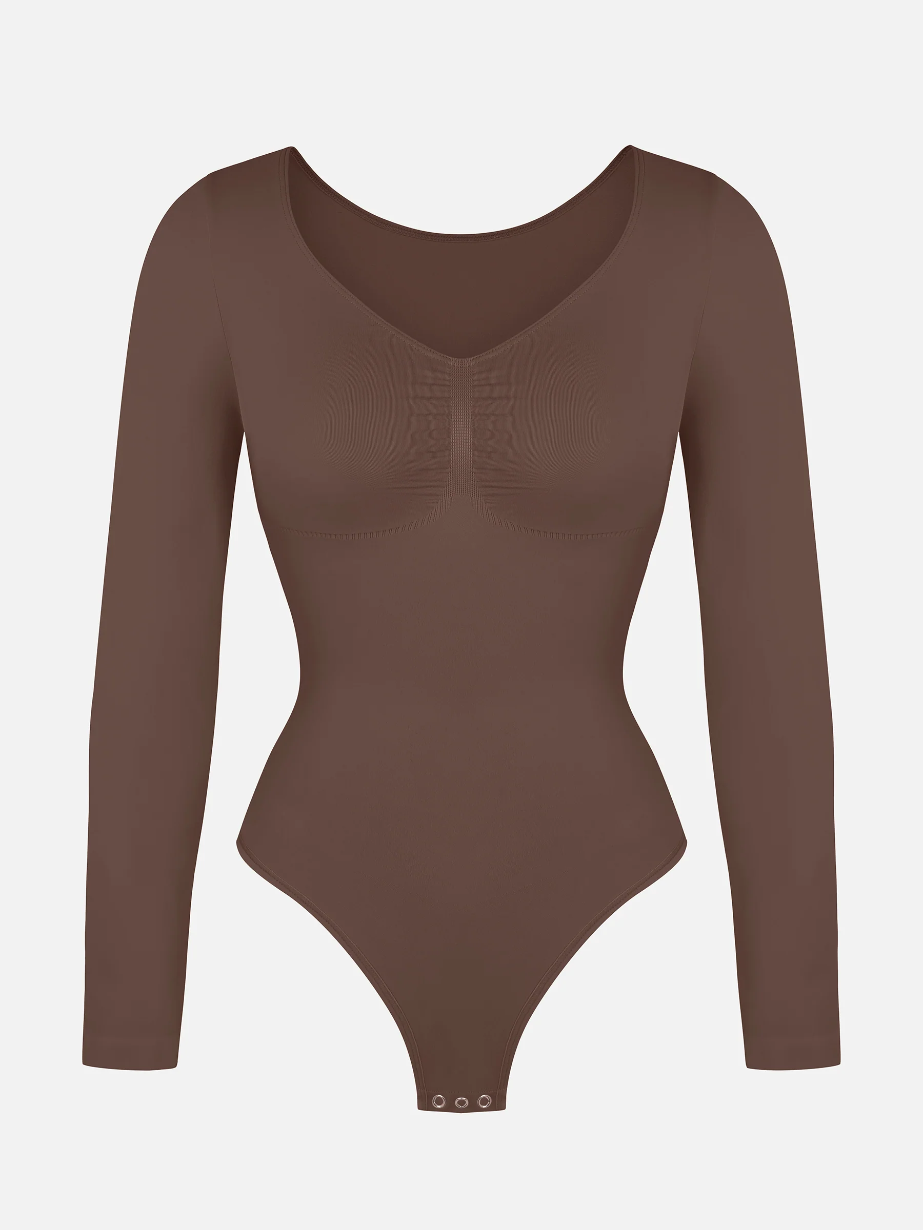 Seamless Long Sleeve Tummy Control Classic Bodysuit - Image 33