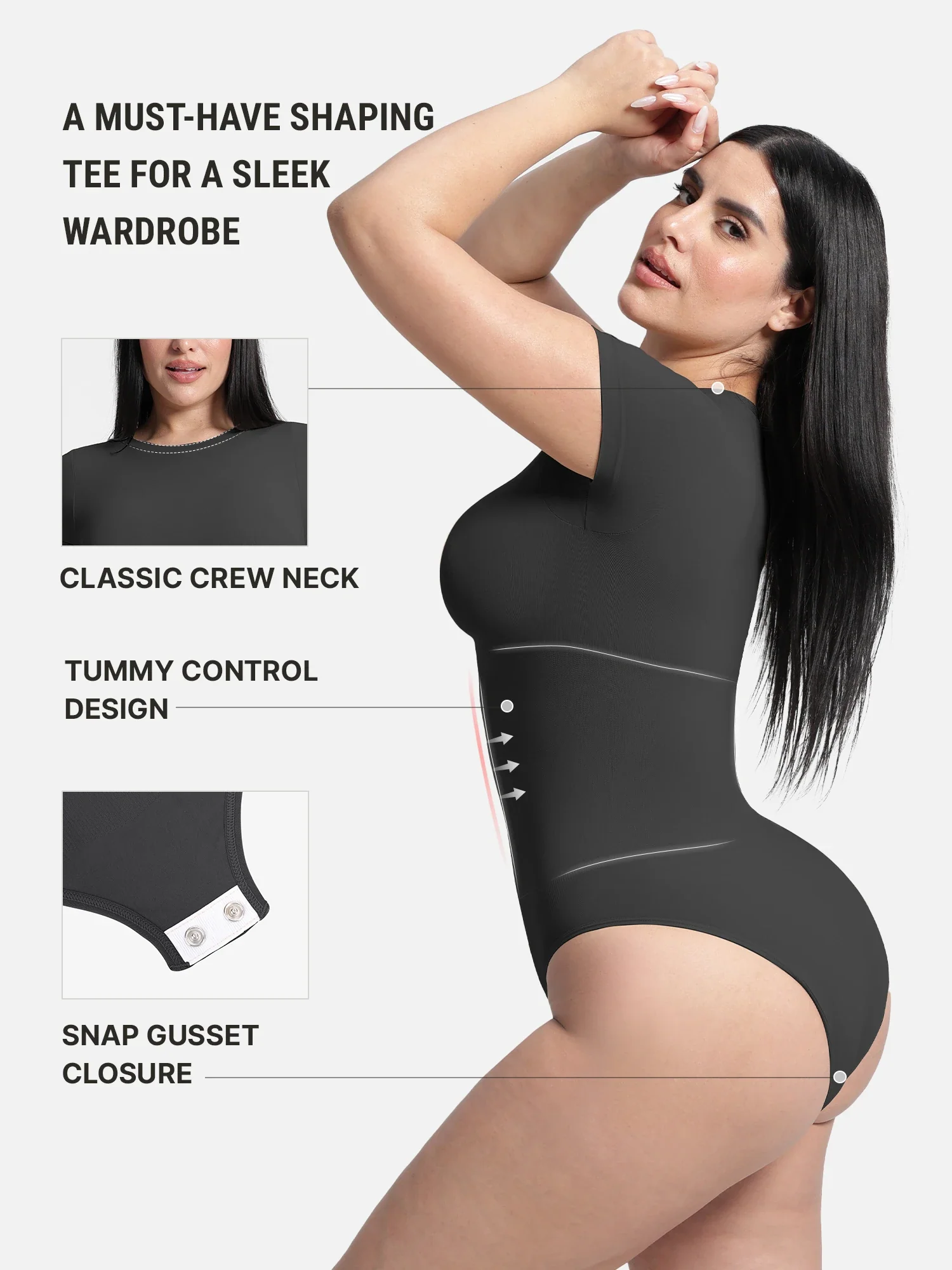 Crew Neck Seamless Soft Everyday Bodysuit - Image 11