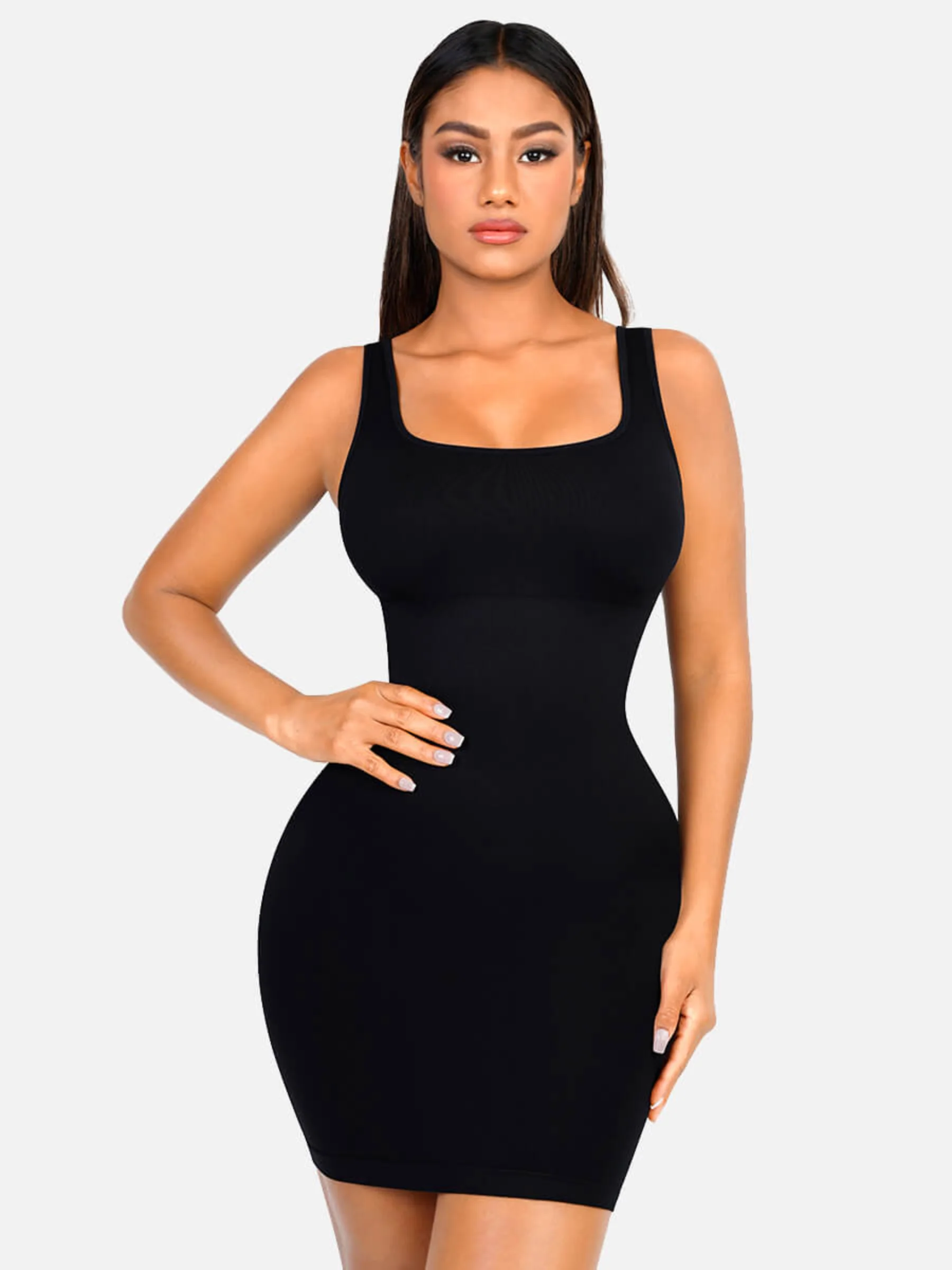 Tummy Control Square Neck Everyday Dress - Image 10