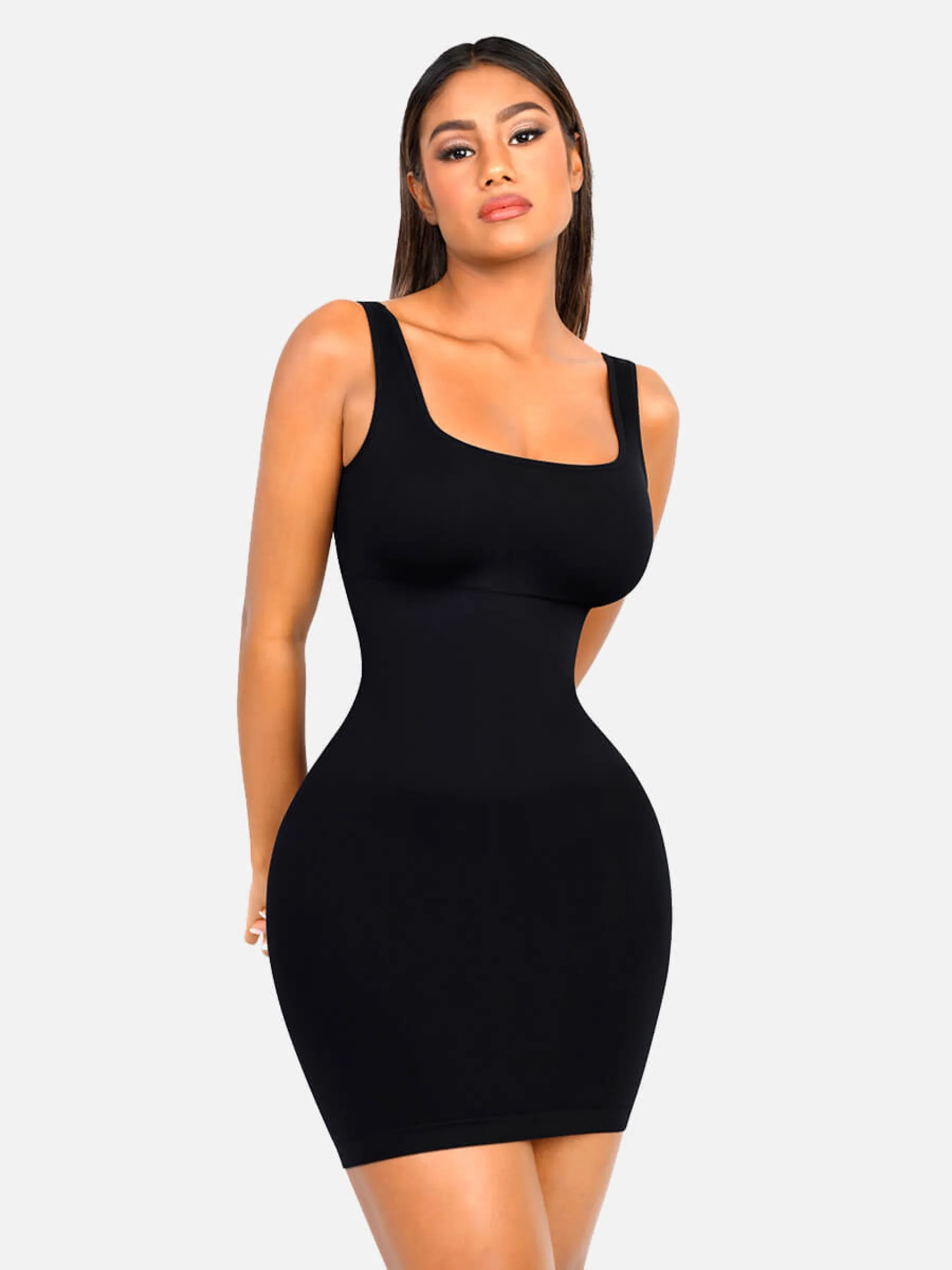 Tummy Control Square Neck Everyday Dress - Image 11