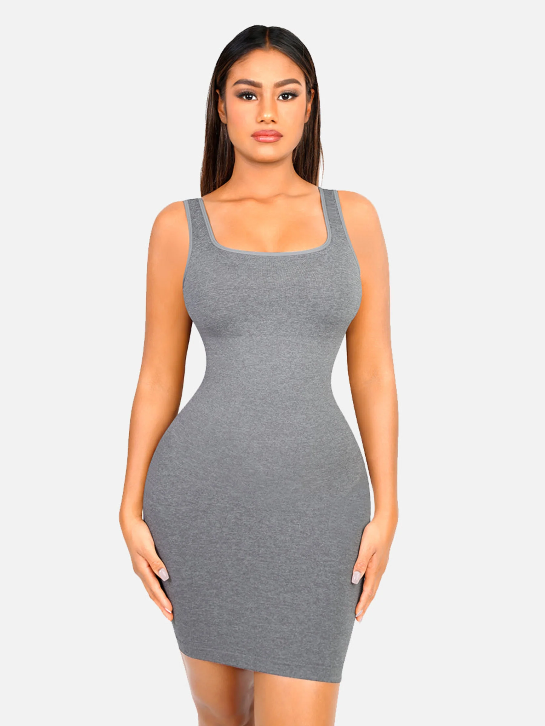 Tummy Control Square Neck Everyday Dress - Image 19