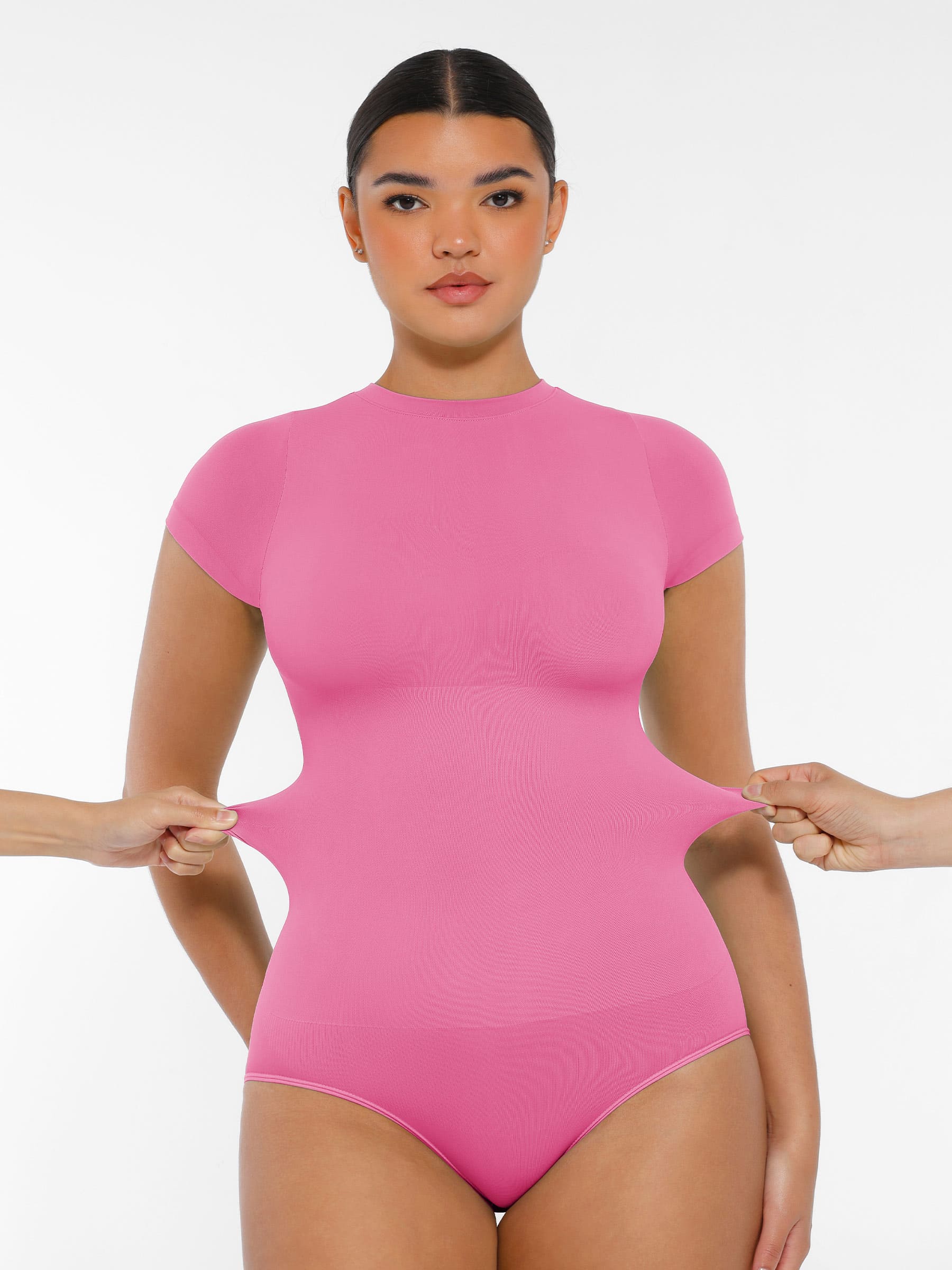 Crew Neck Seamless Soft Everyday Bodysuit - Image 30