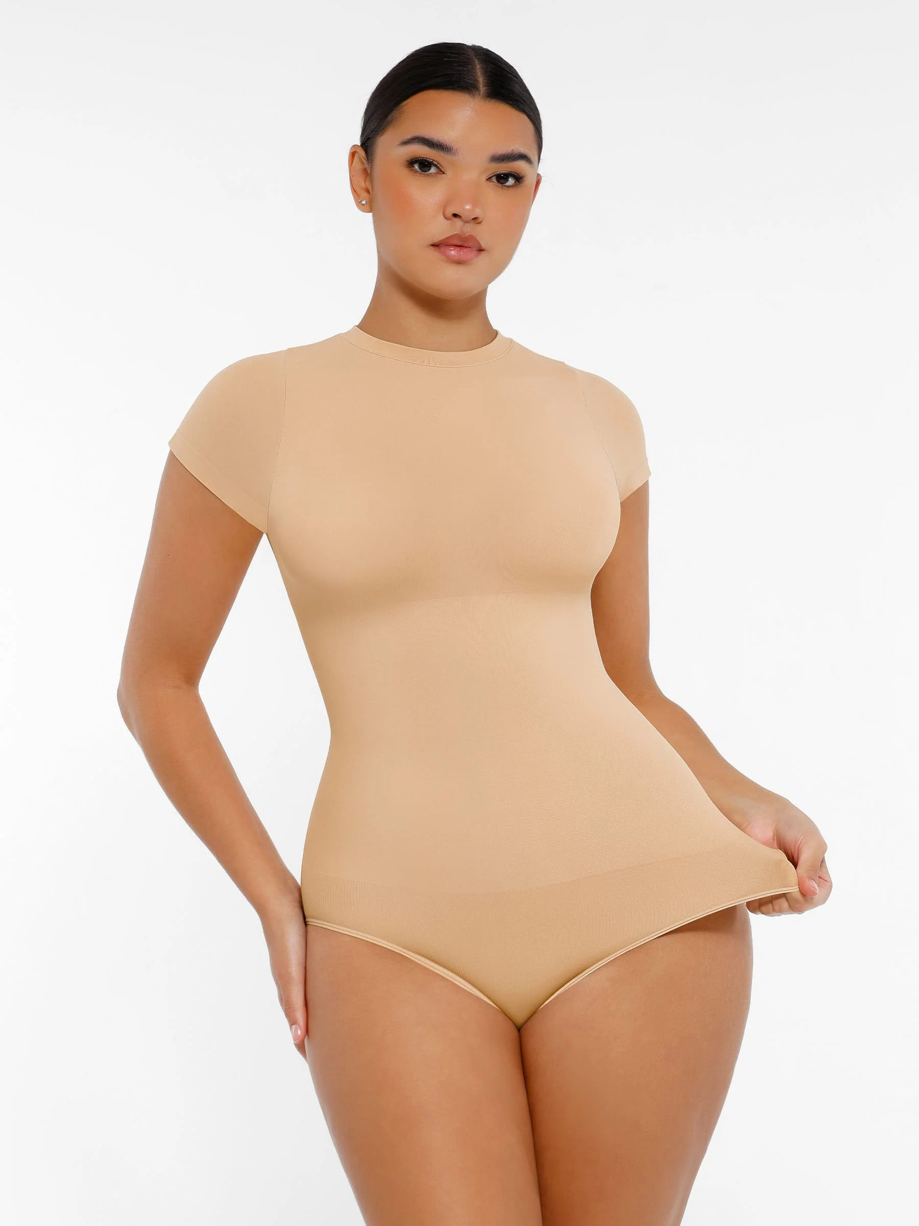 Crew Neck Seamless Soft Everyday Bodysuit [BOGO] - Image 14