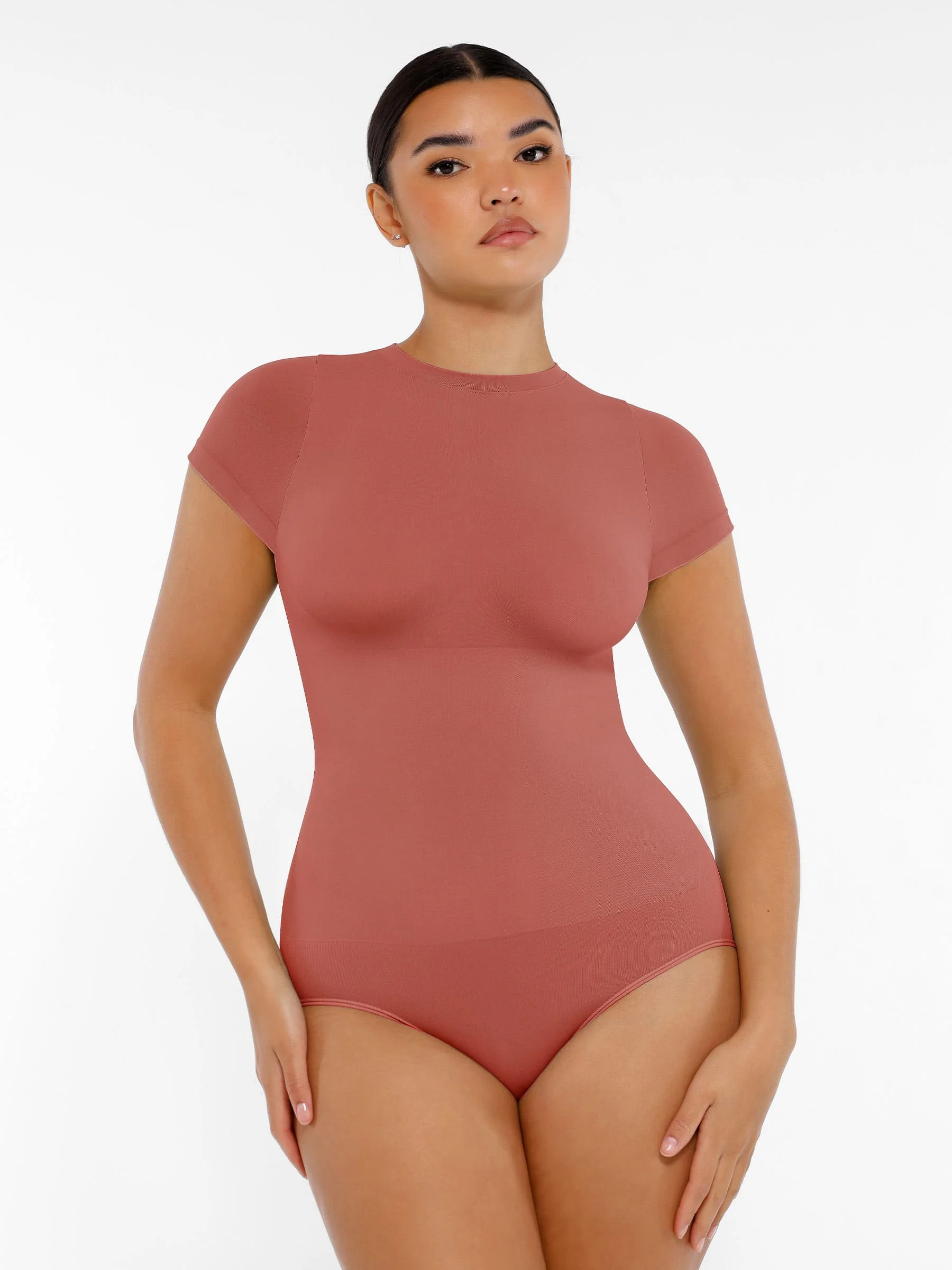 Crew Neck Seamless Soft Everyday Bodysuit - Image 17