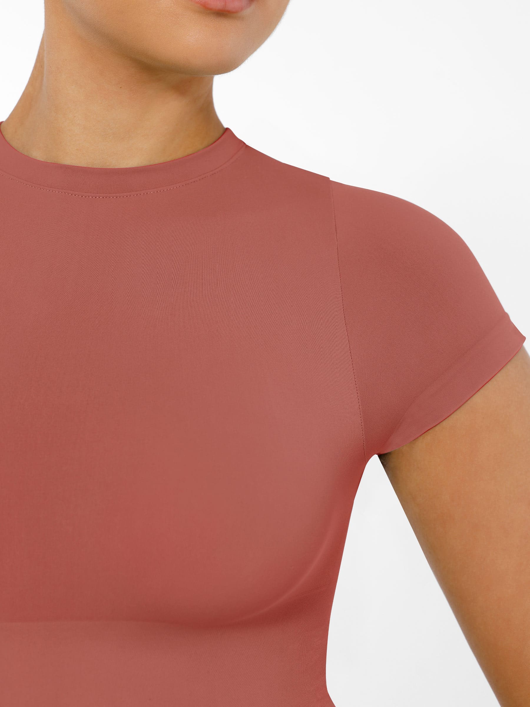Crew Neck Seamless Soft Everyday Bodysuit - Image 21