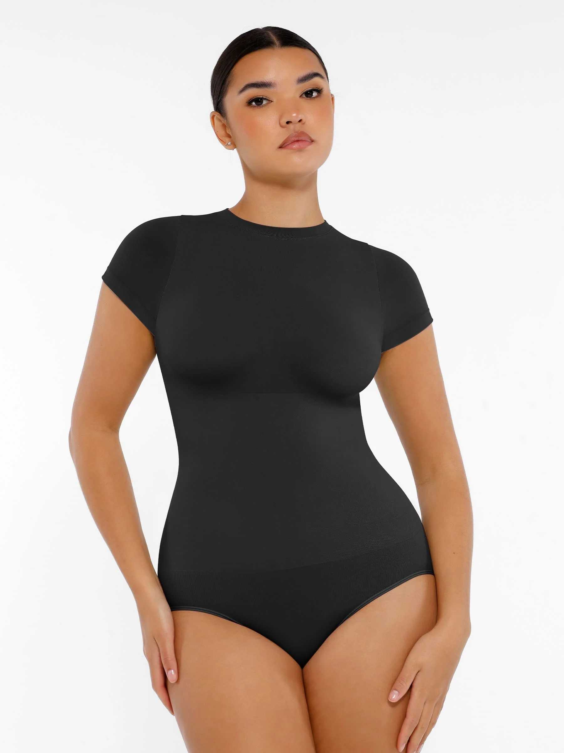 Crew Neck Seamless Soft Everyday Bodysuit - Image 9