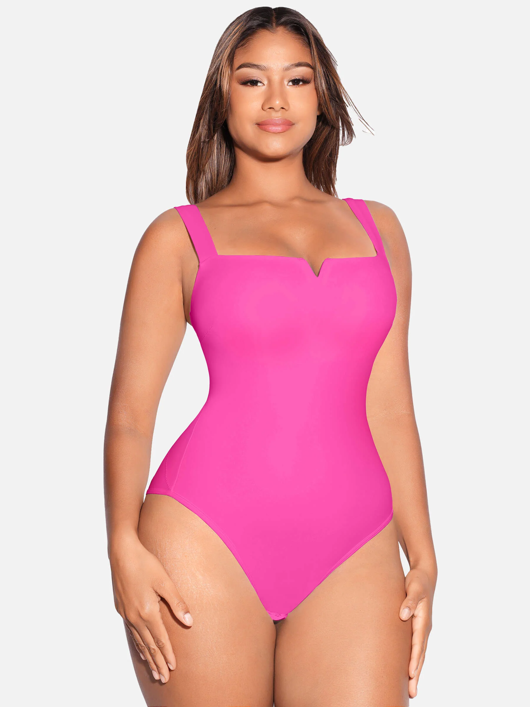 Square Neck Ultra-Stretch Sculpt Bodysuit - Image 10