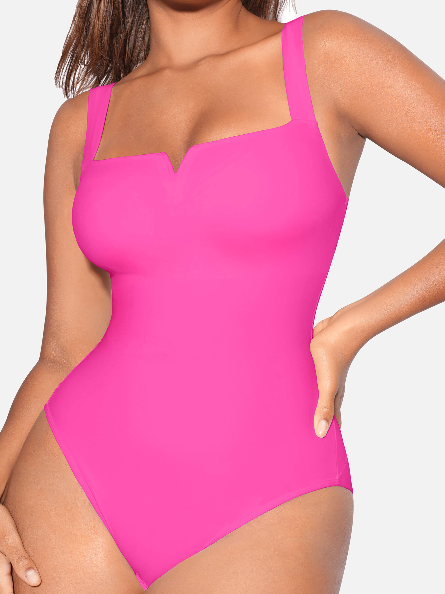 Square Neck Ultra-Stretch Sculpt Bodysuit - Image 12