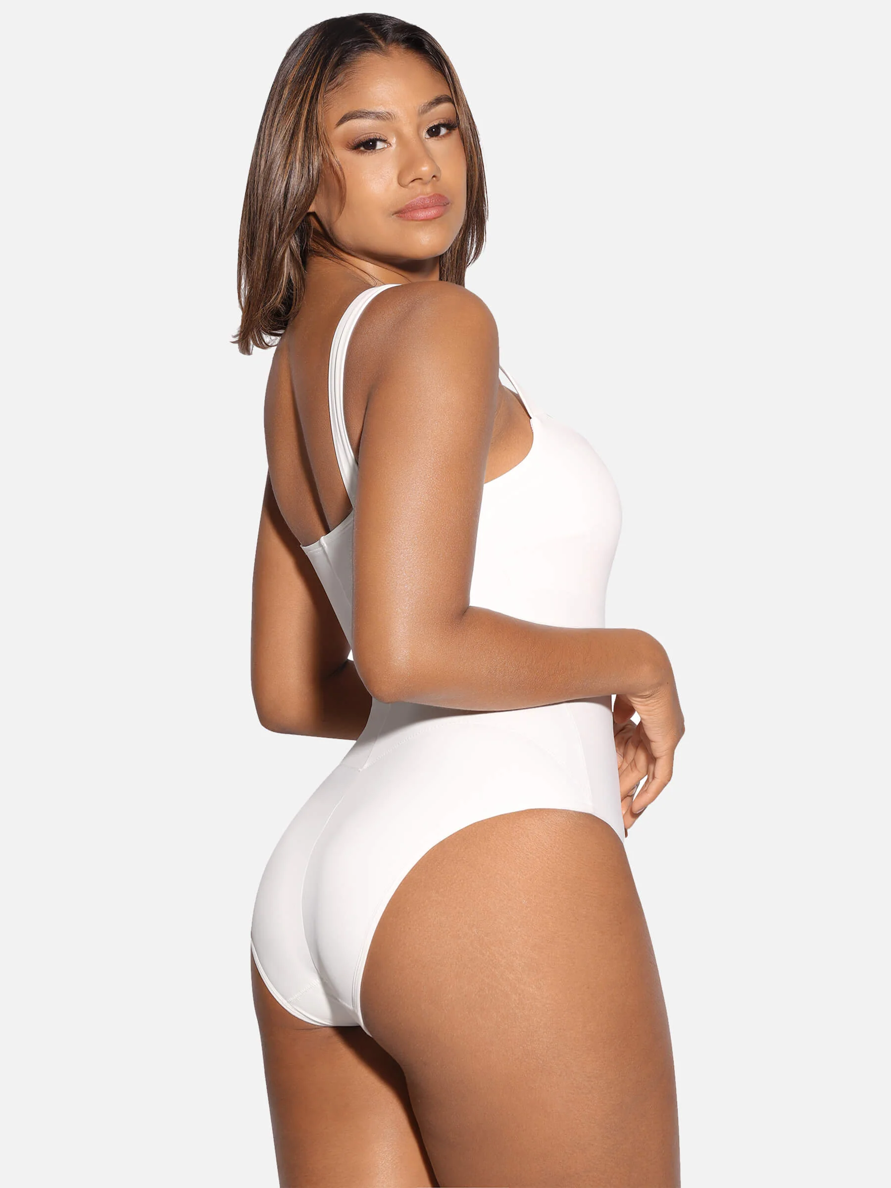 Square Neck Ultra-Stretch Sculpt Bodysuit - Image 16
