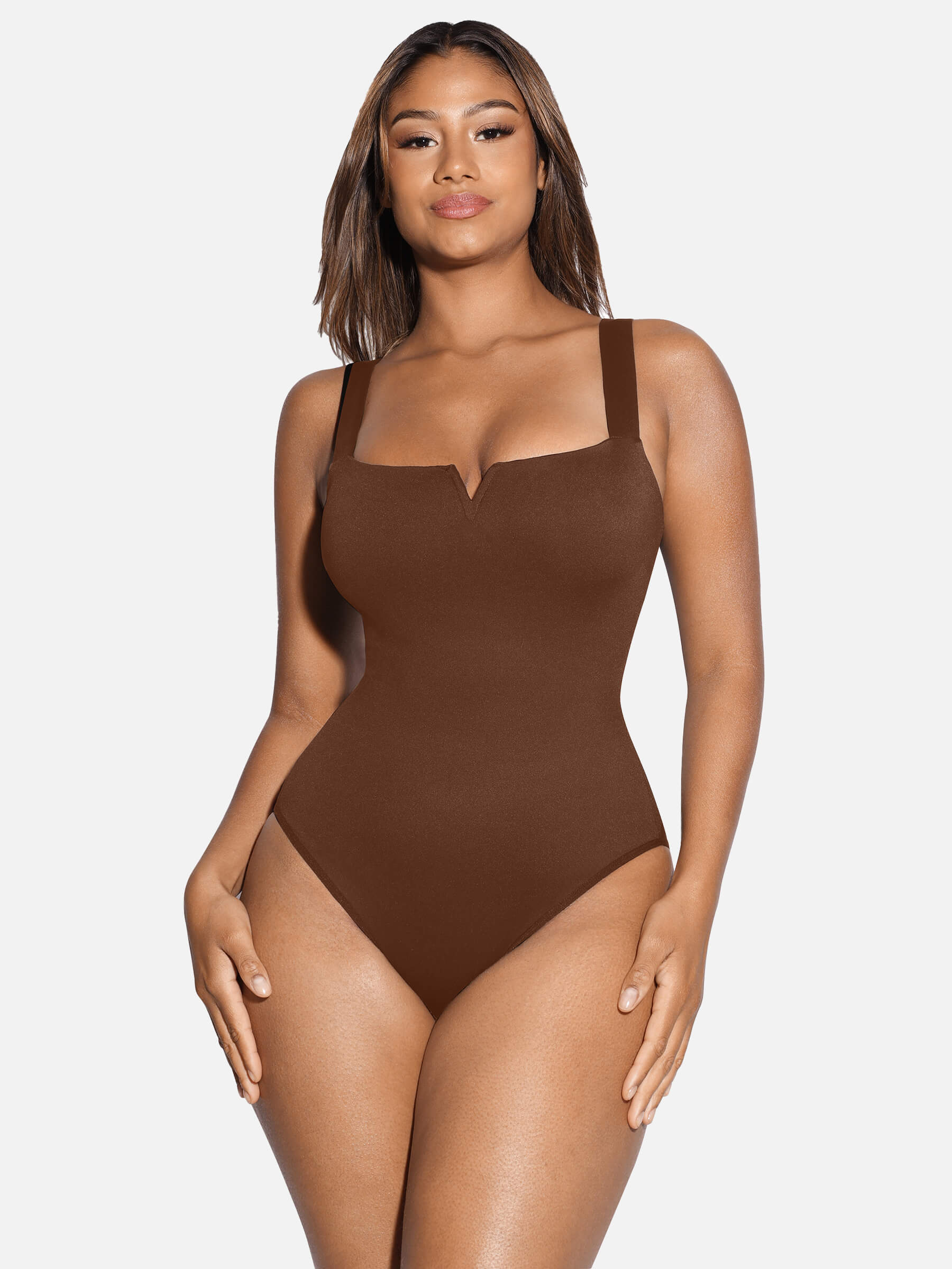 Square Neck Ultra-Stretch Sculpt Bodysuit - Image 19