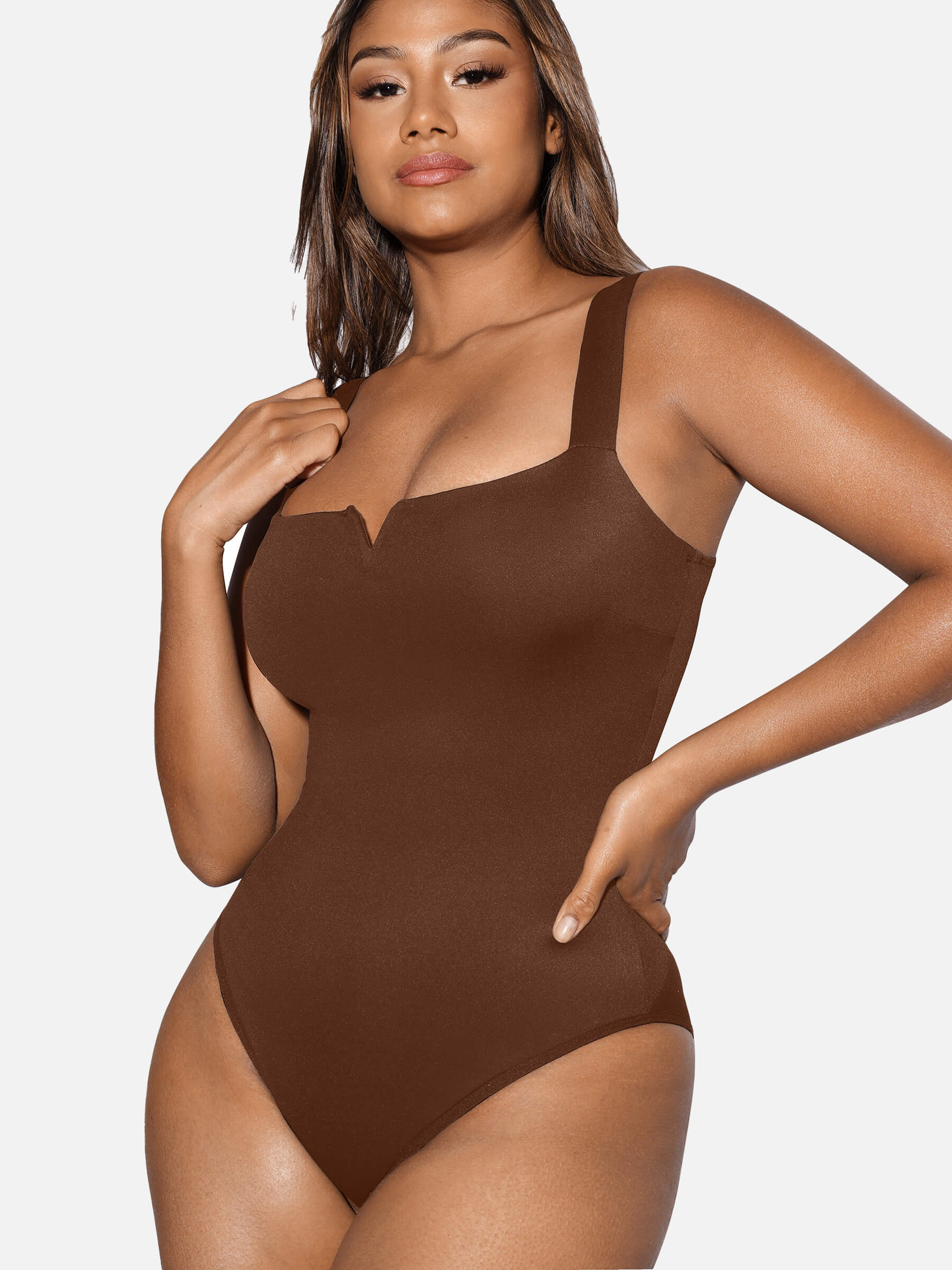 Square Neck Ultra-Stretch Sculpt Bodysuit - Image 20