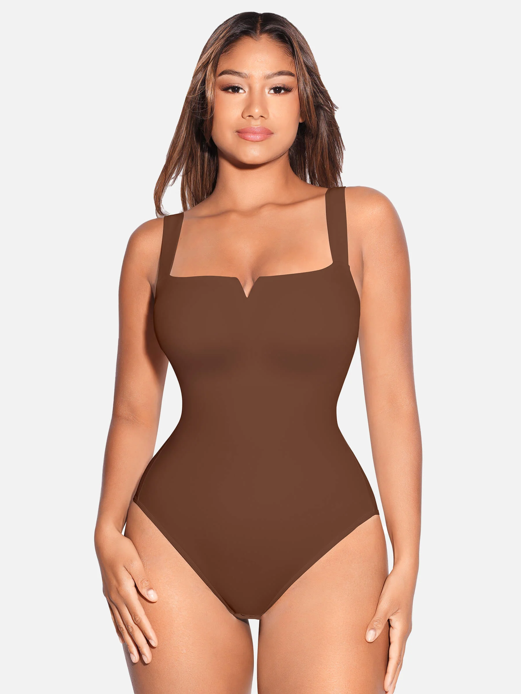 Square Neck Ultra-Stretch Sculpt Bodysuit - Image 21