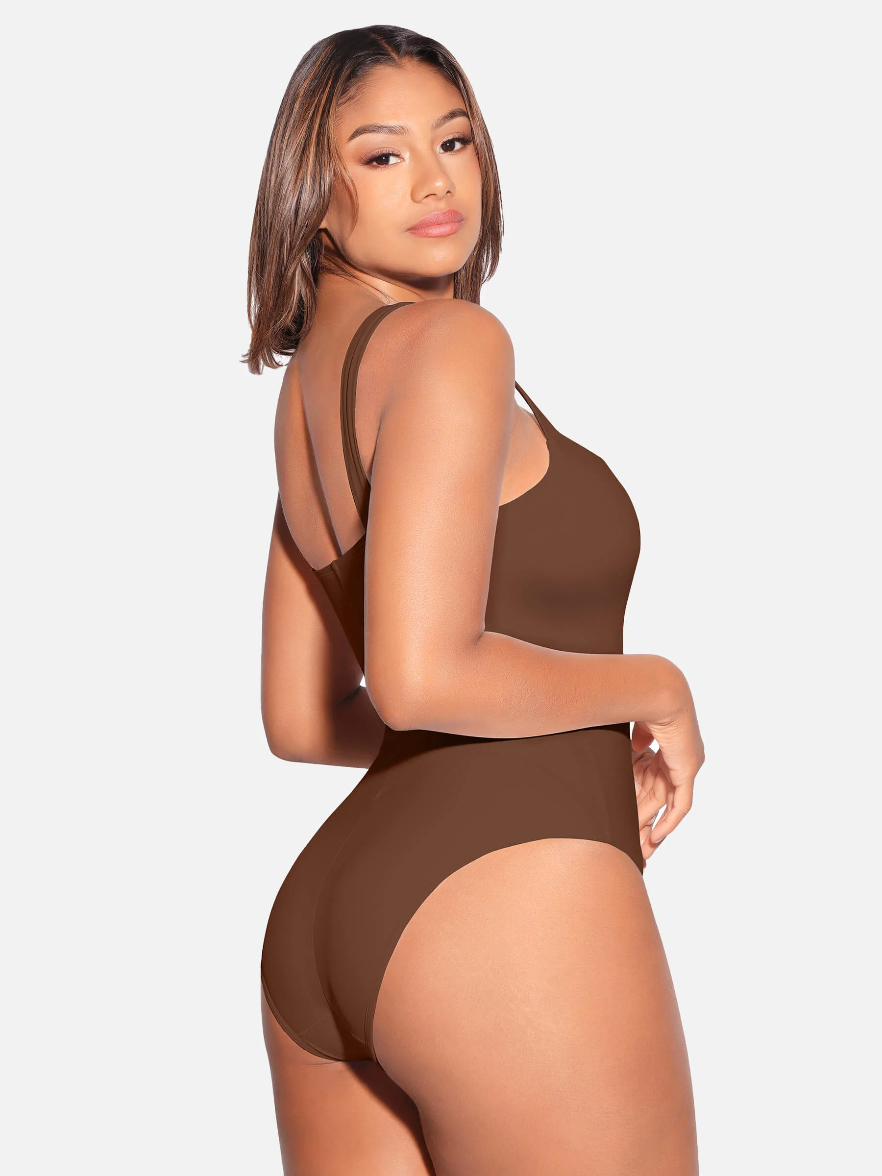 Square Neck Ultra-Stretch Sculpt Bodysuit - Image 23