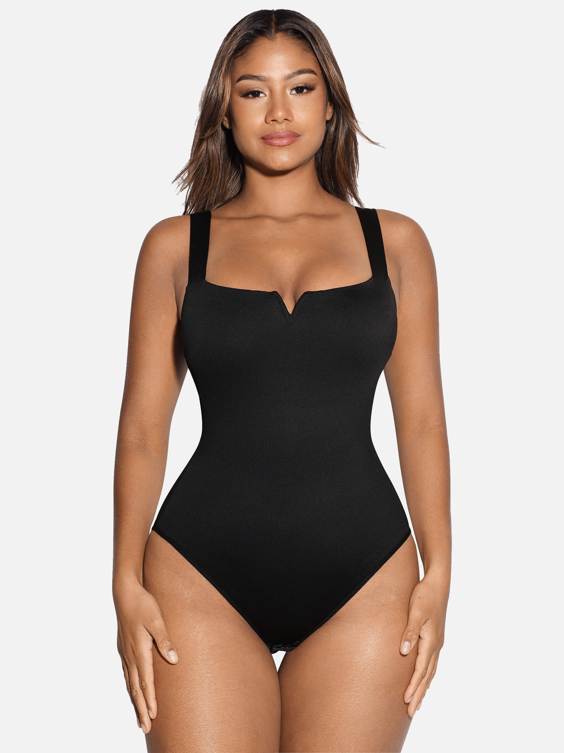 Square Neck Ultra-Stretch Sculpt Bodysuit - Image 4