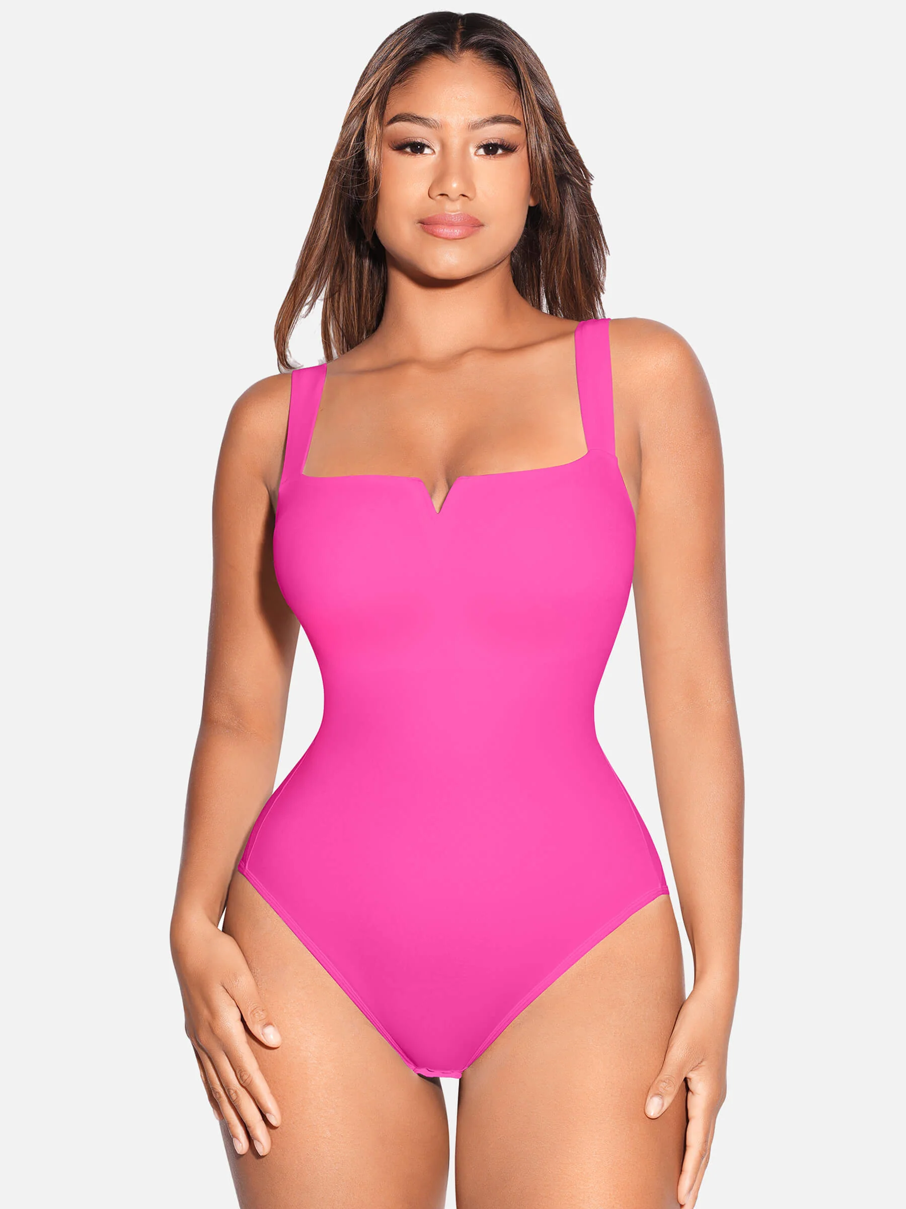 Square Neck Ultra-Stretch Sculpt Bodysuit - Image 7