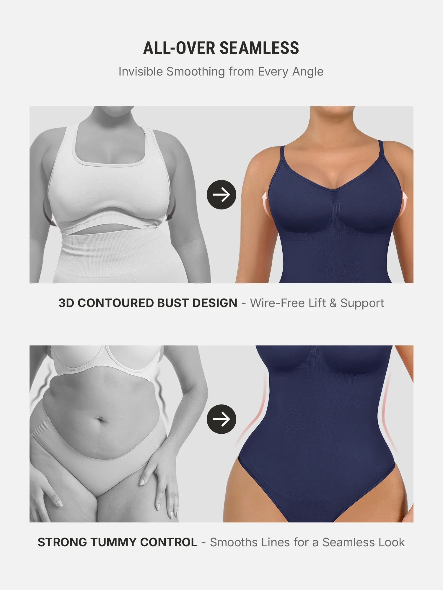 Tummy Control Seamless Bodysuit - Image 105