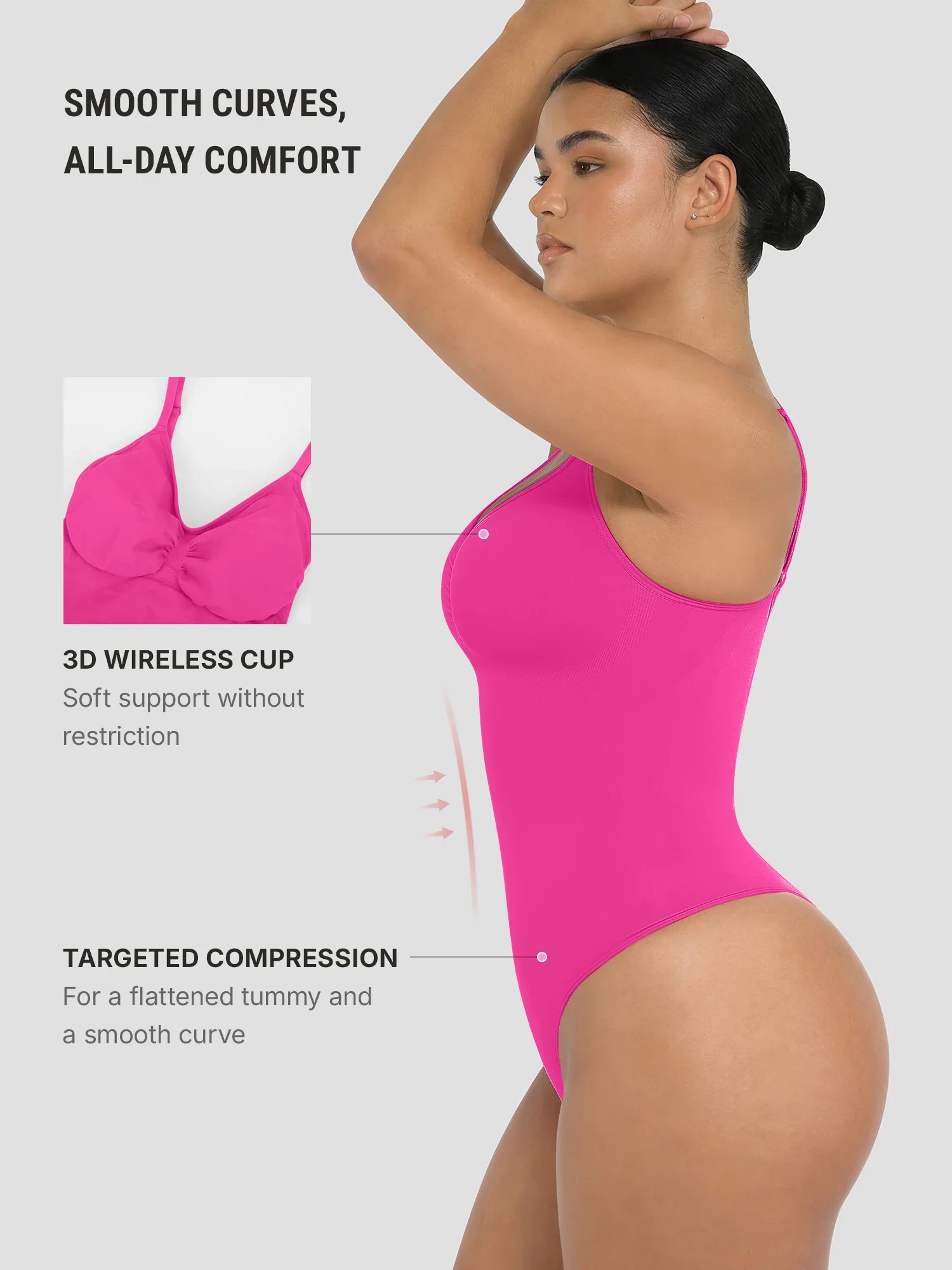 Tummy Control Seamless Bodysuit - Image 56