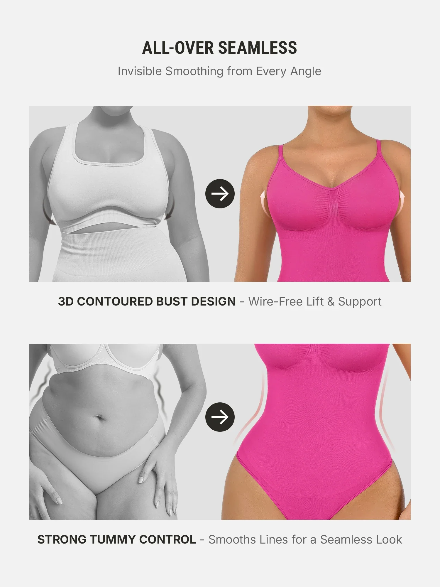 Tummy Control Seamless Bodysuit - Image 59