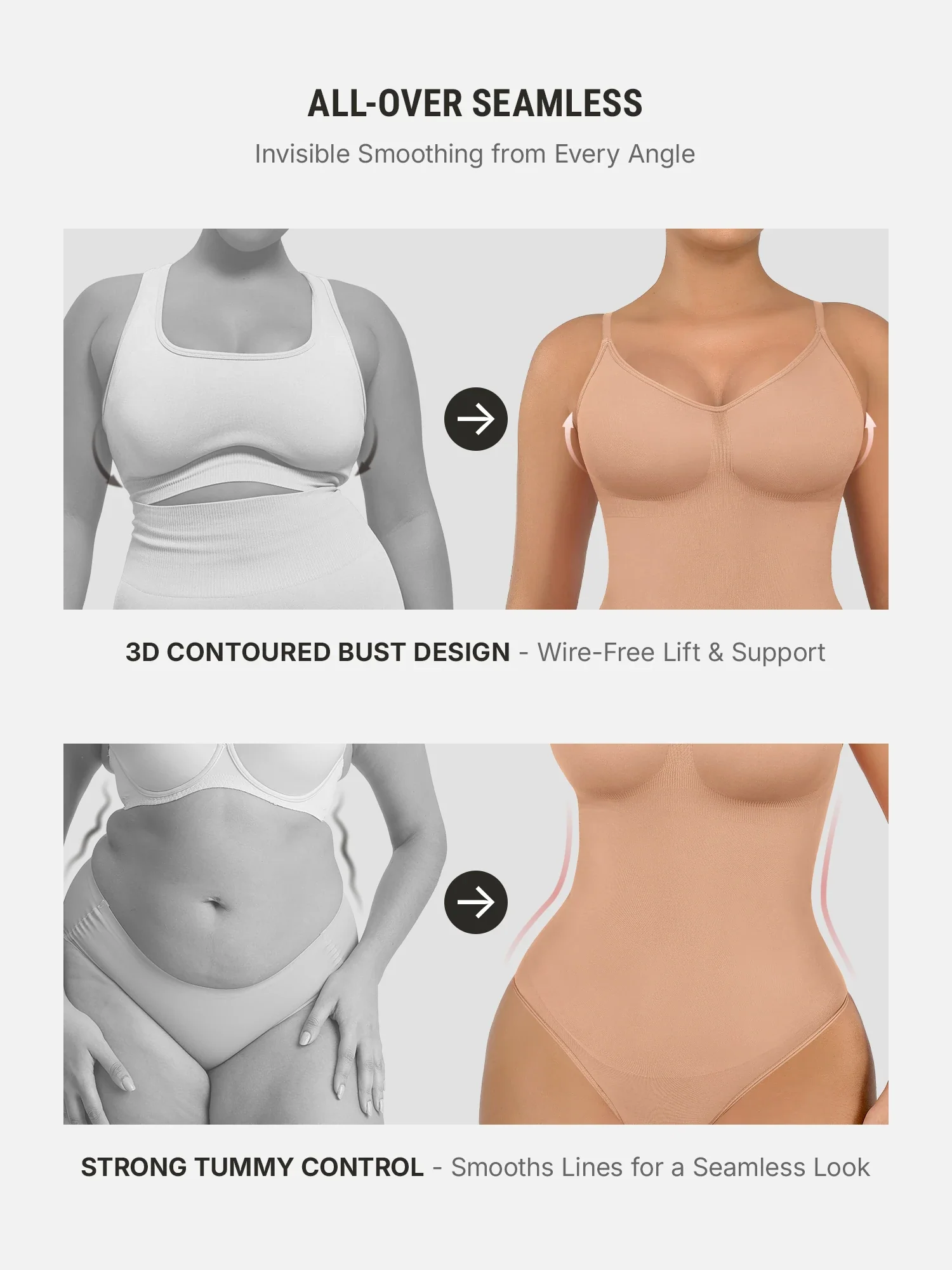 Tummy Control Seamless Bodysuit - Image 6