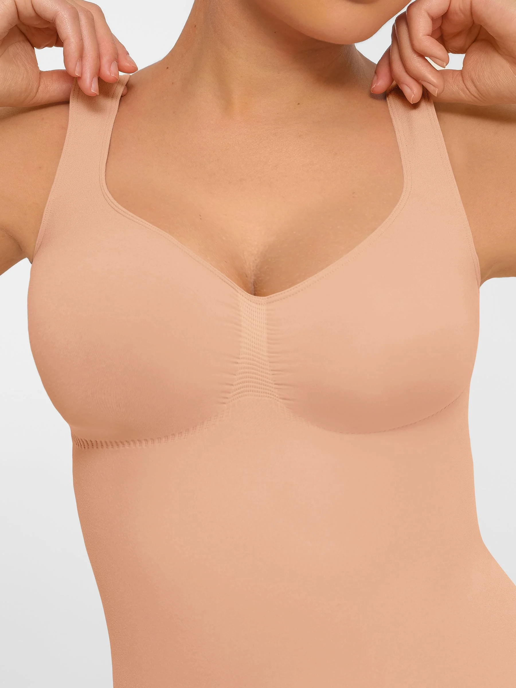 Tummy Control Seamless Wide Strap Bodysuit - Image 29