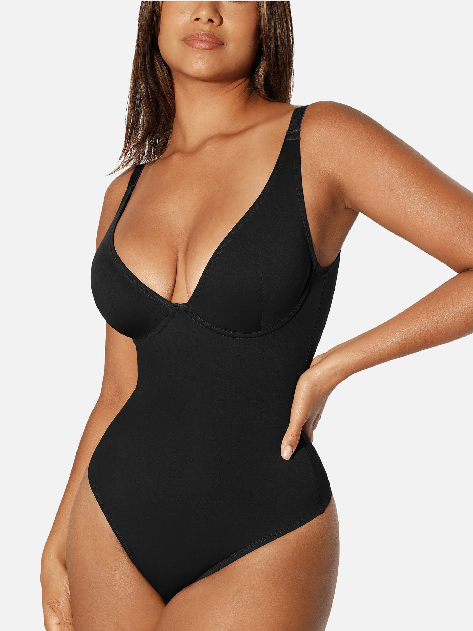 V-Plunge Tummy Control Stretch Bodysuit - Image 19