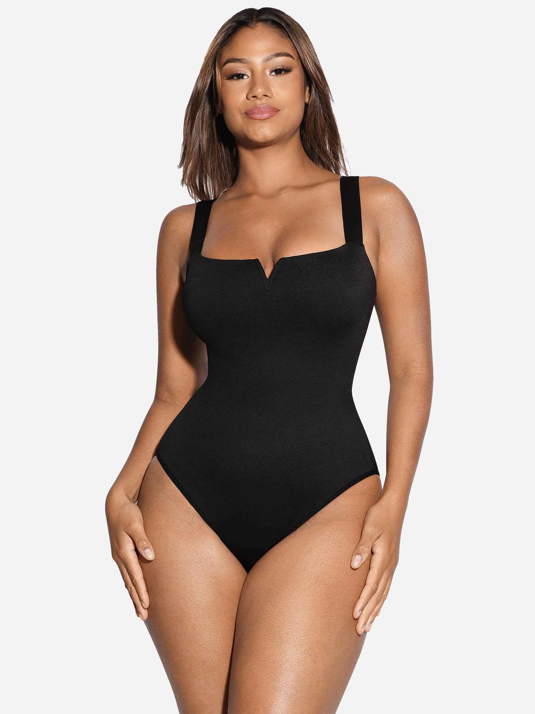 V-Plunge Tummy Control Stretch Bodysuit - Image 29