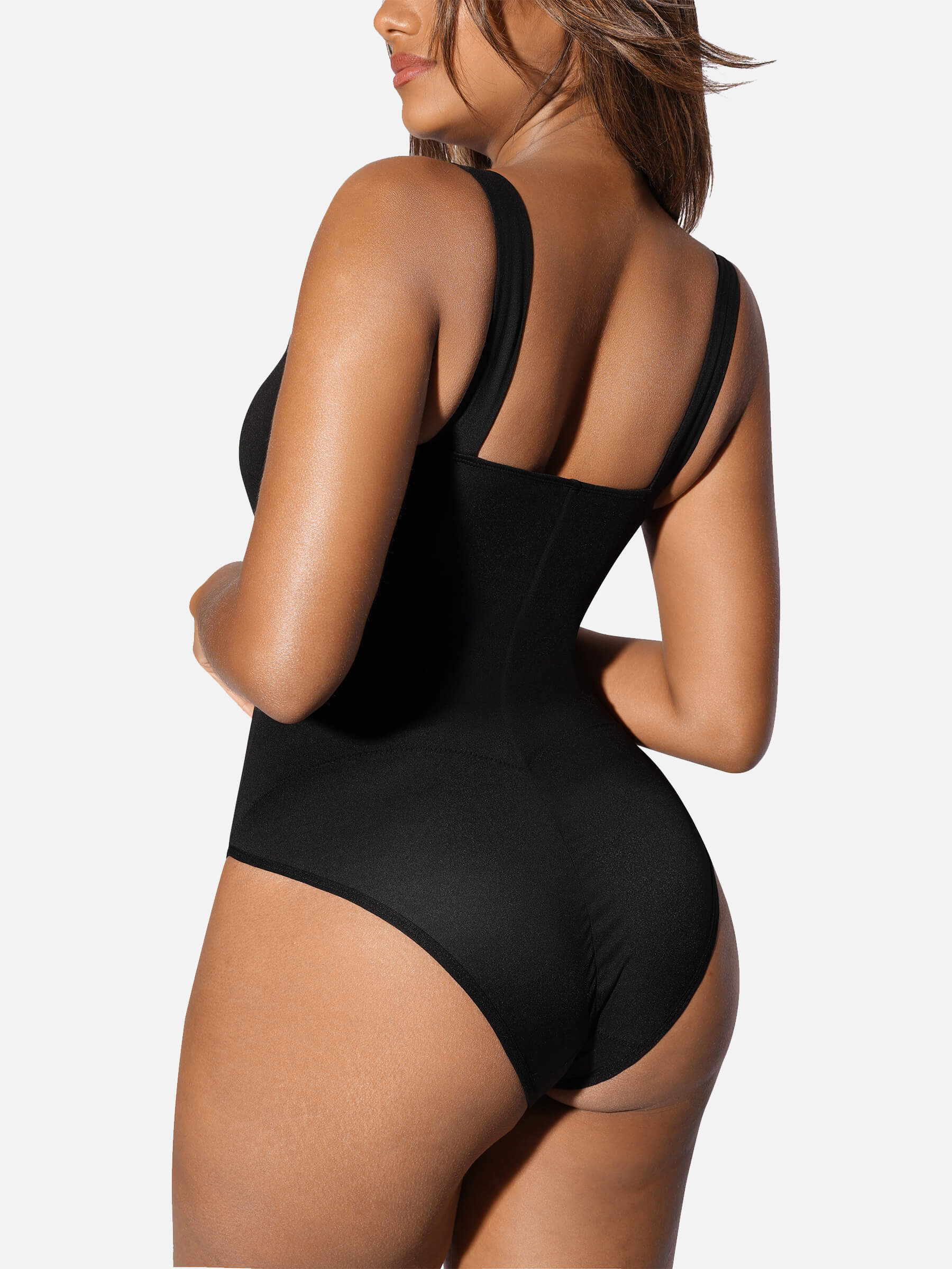 V-Plunge Tummy Control Stretch Bodysuit - Image 32