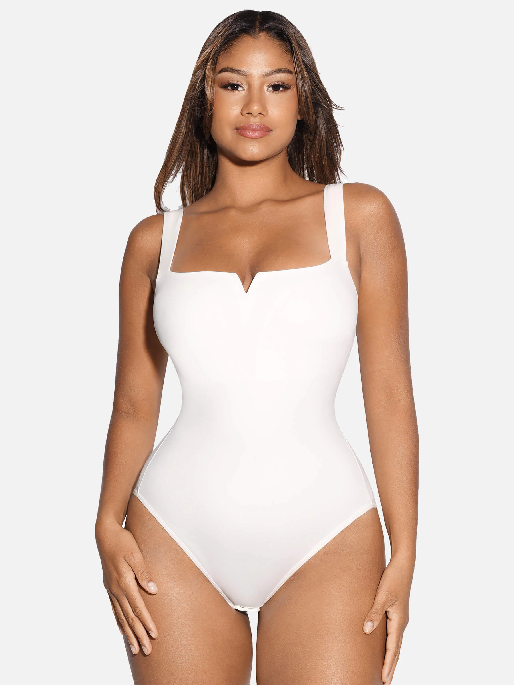 V-Plunge Tummy Control Stretch Bodysuit - Image 37