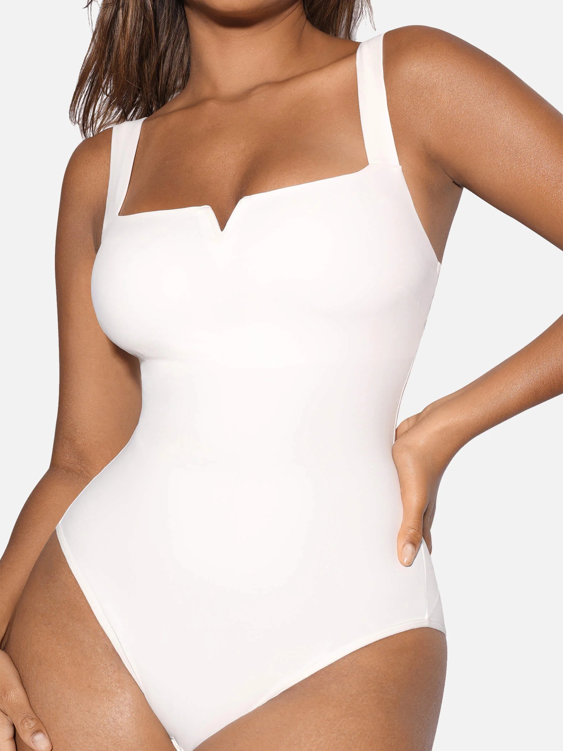 V-Plunge Tummy Control Stretch Bodysuit - Image 39