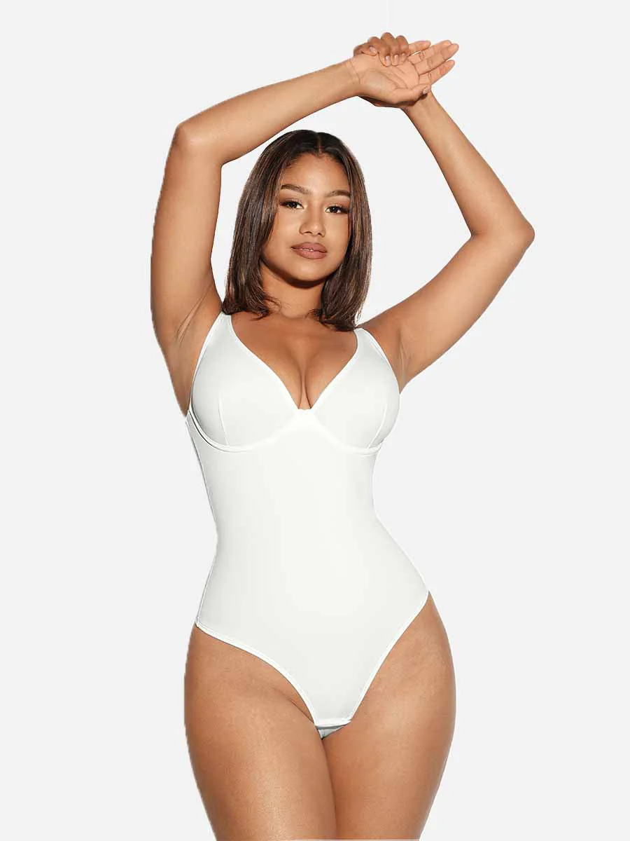 V-Plunge Tummy Control Stretch Bodysuit - Image 5
