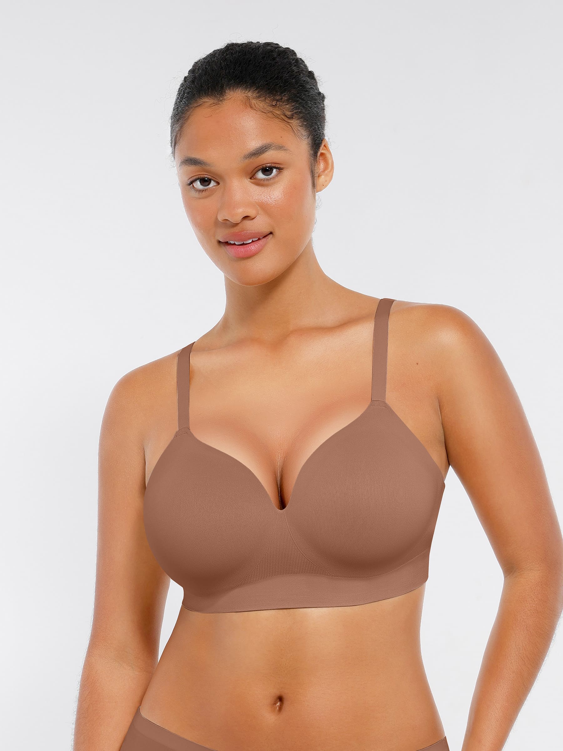 Wireless Seamless Push-Up V-neck Bra - Image 10