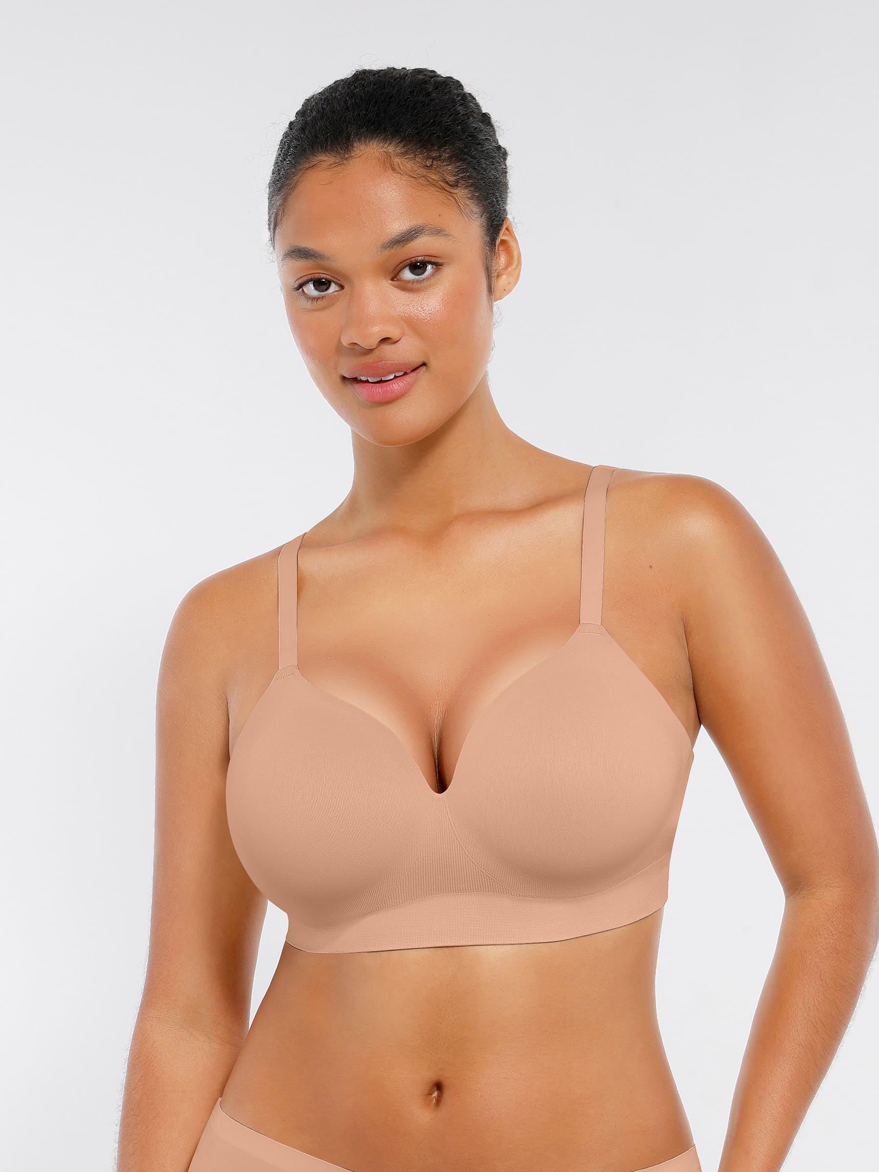 Wireless Seamless Push-Up V-neck Bra - Image 19