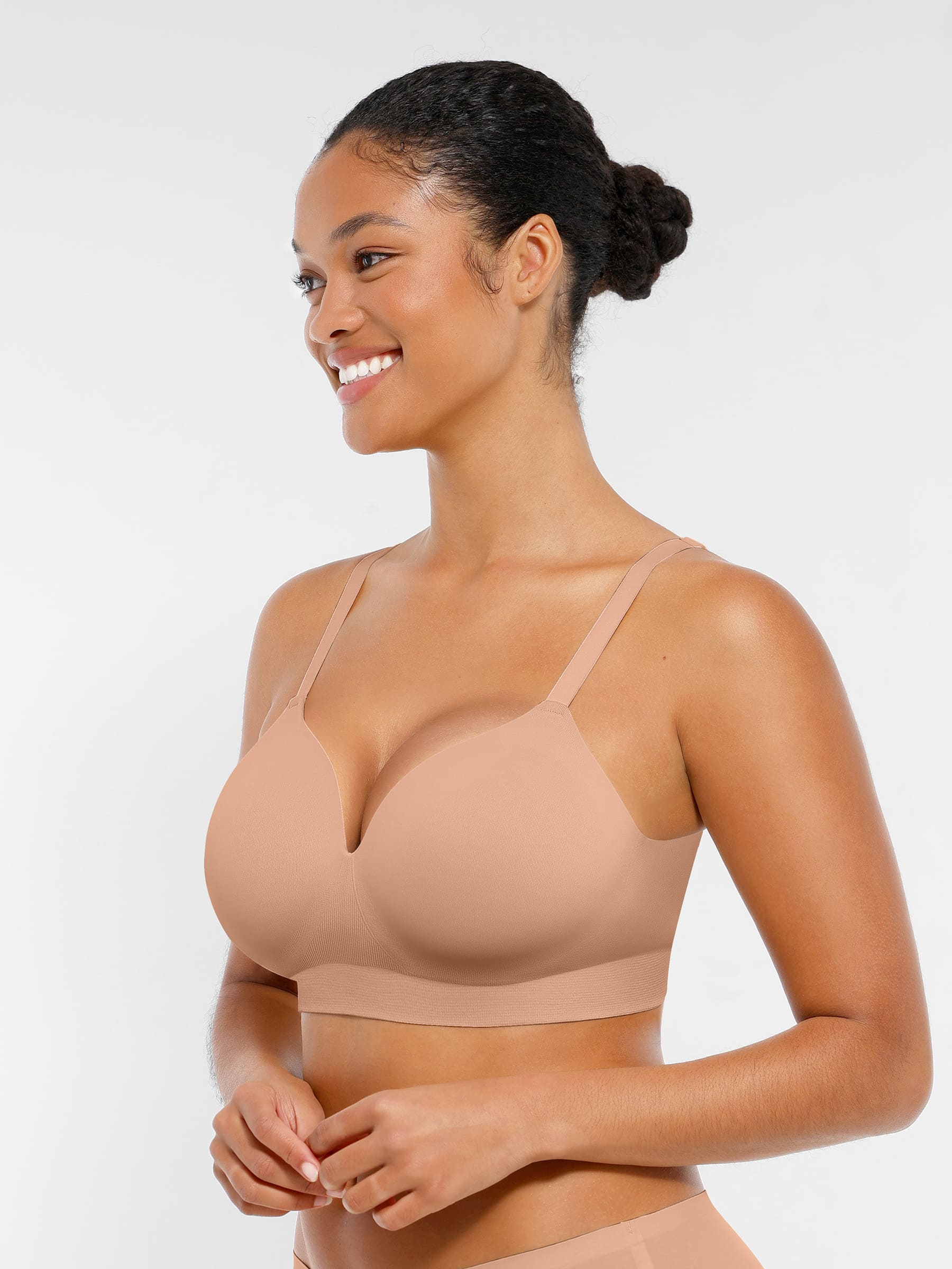 Wireless Seamless Push-Up V-neck Bra - Image 22