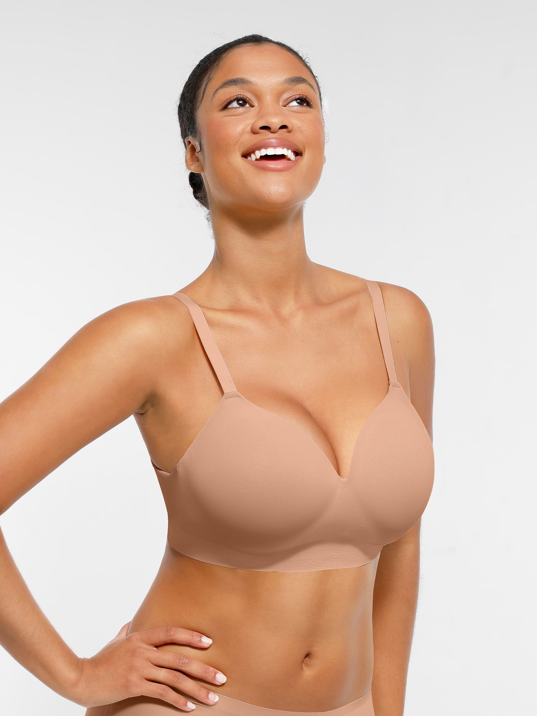 Wireless Seamless Push-Up V-neck Bra - Image 23