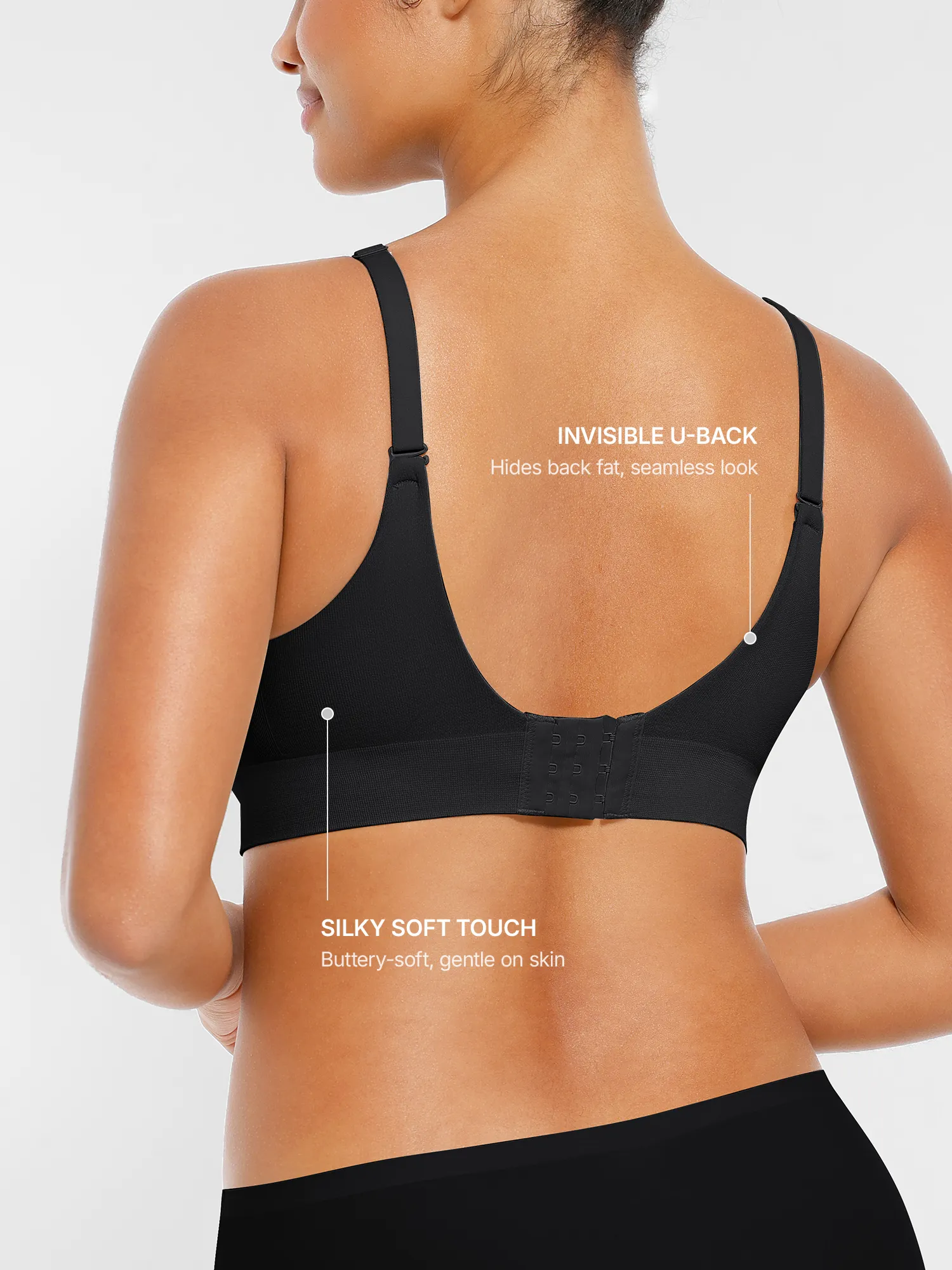 Wireless Seamless Push-Up V-neck Bra - Image 3