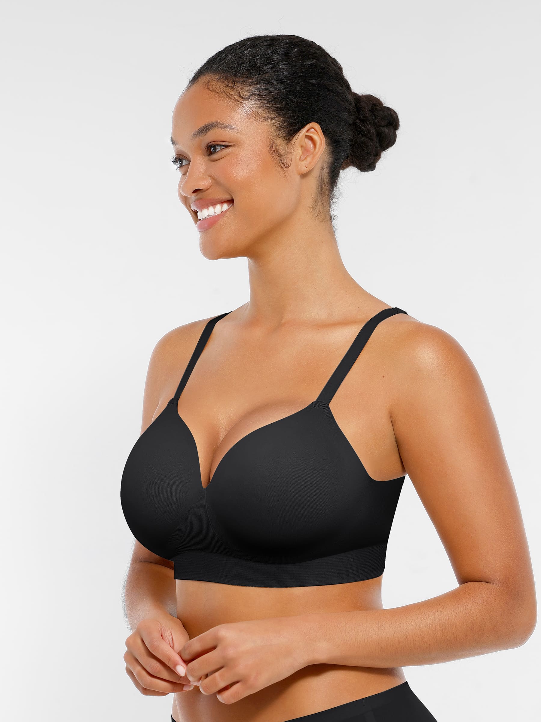 Wireless Seamless Push-Up V-neck Bra - Image 4