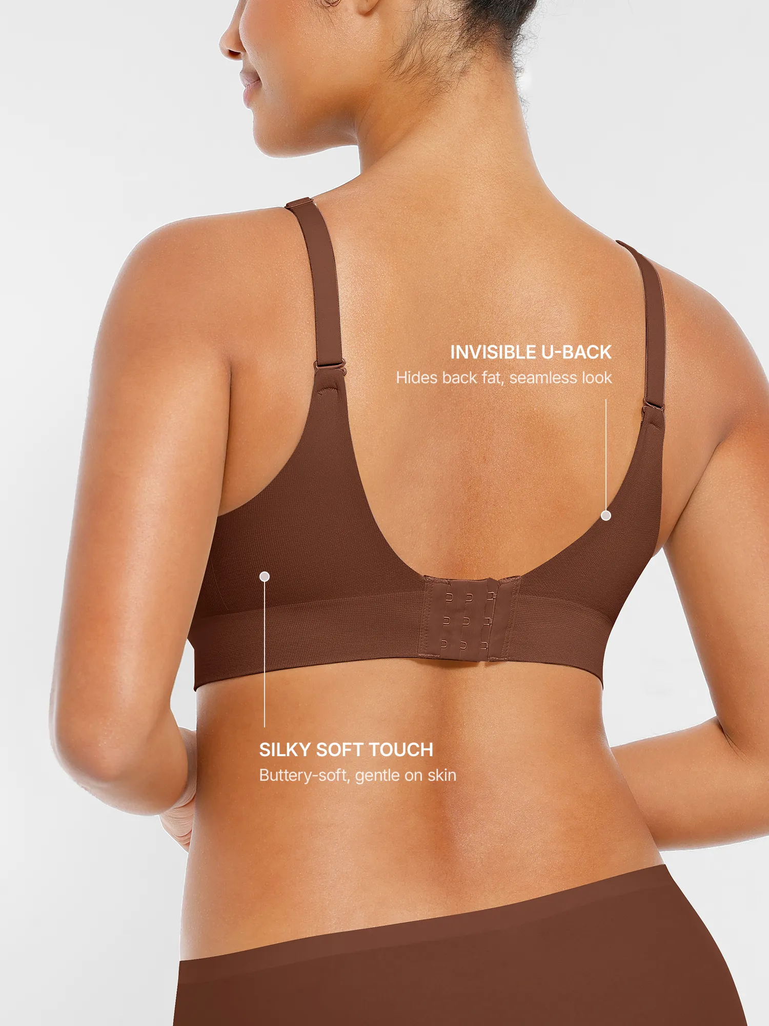 Wireless Seamless Push-Up V-neck Bra - Image 49