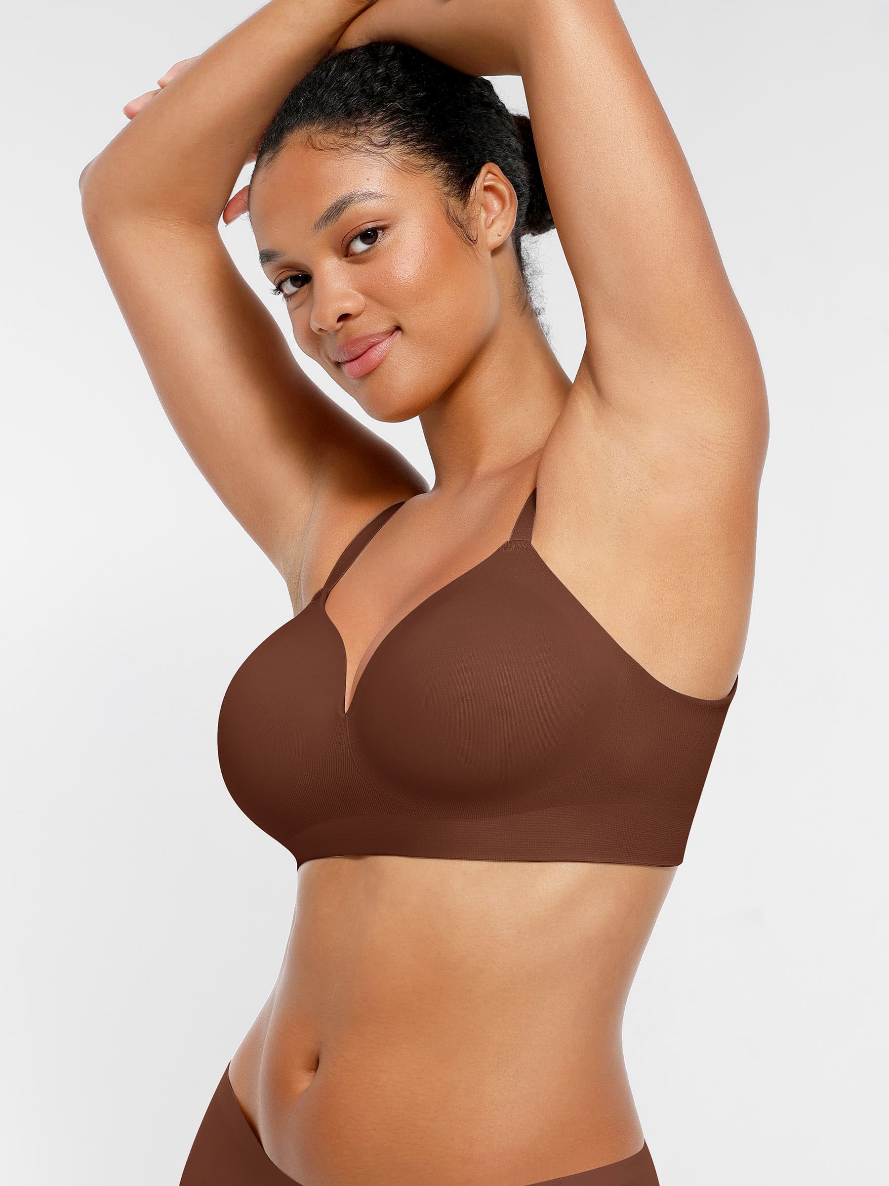 Wireless Seamless Push-Up V-neck Bra - Image 51