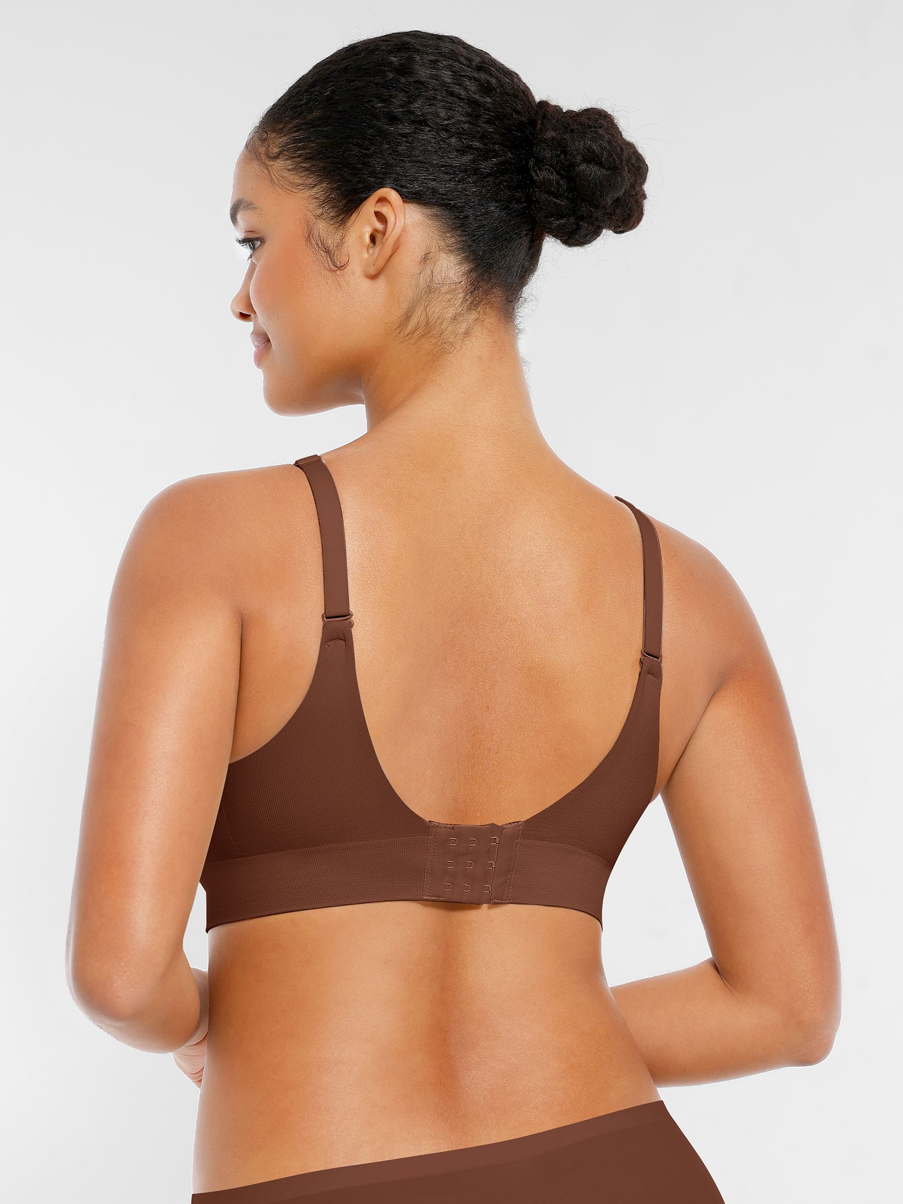 Wireless Seamless Push-Up V-neck Bra - Image 53