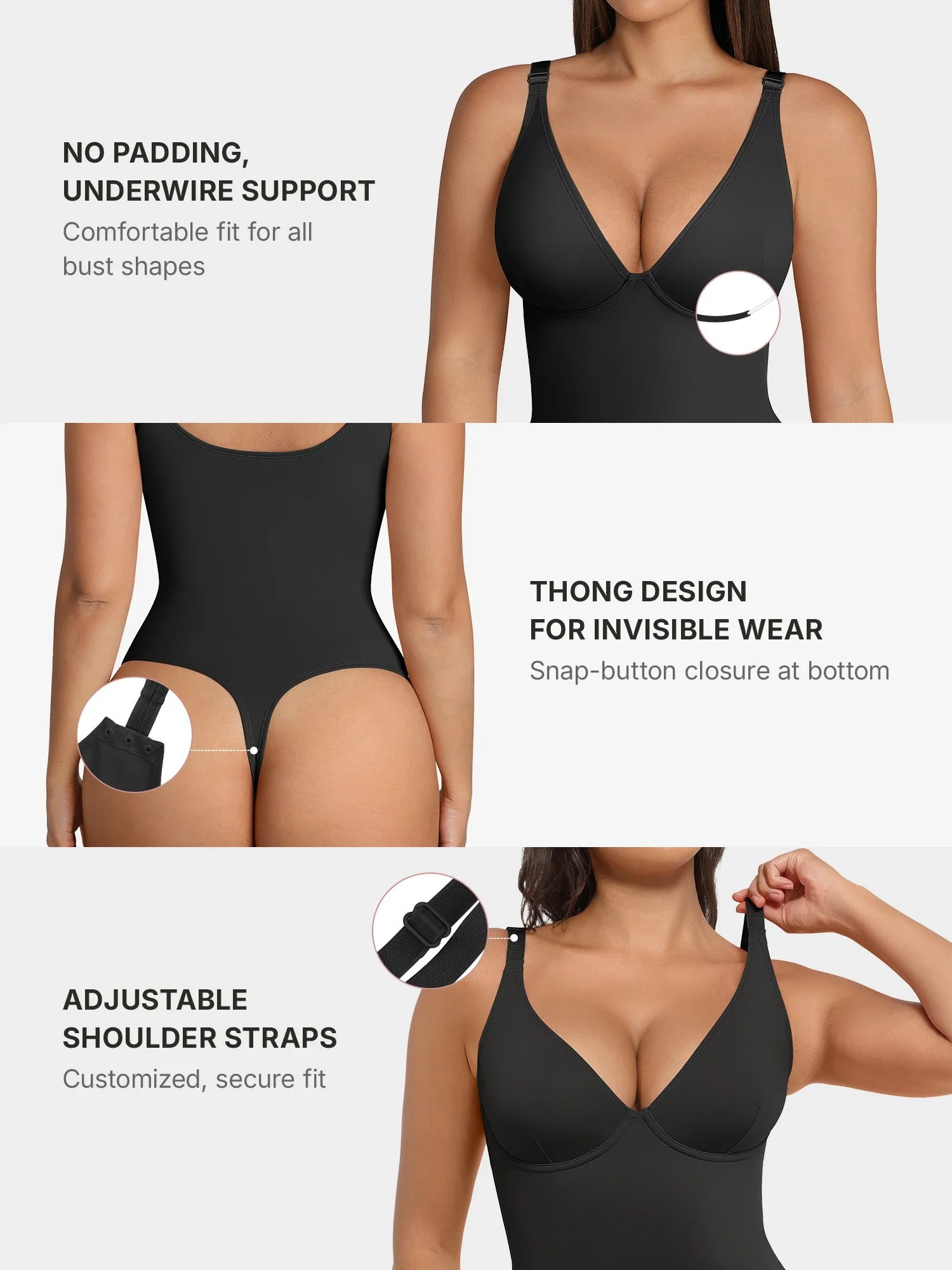 V-Neck Tummy Control Sculpt Bodysuit - Image 12