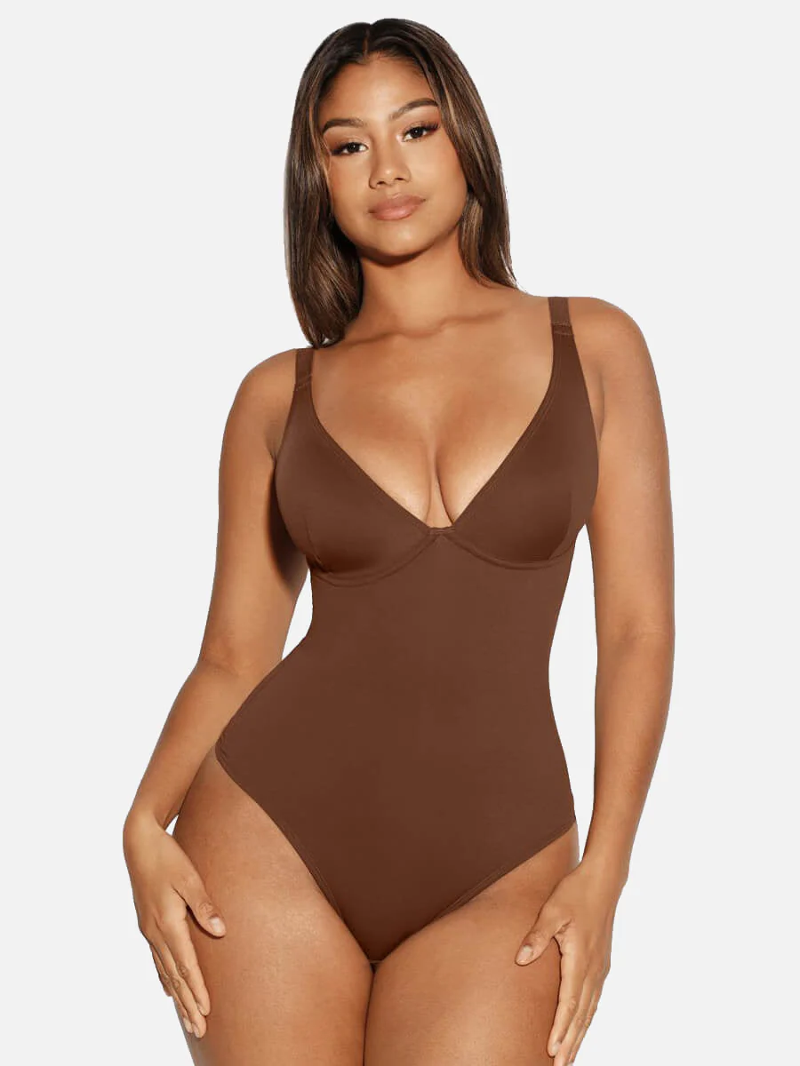 V-Neck Tummy Control Sculpt Bodysuit - Image 19