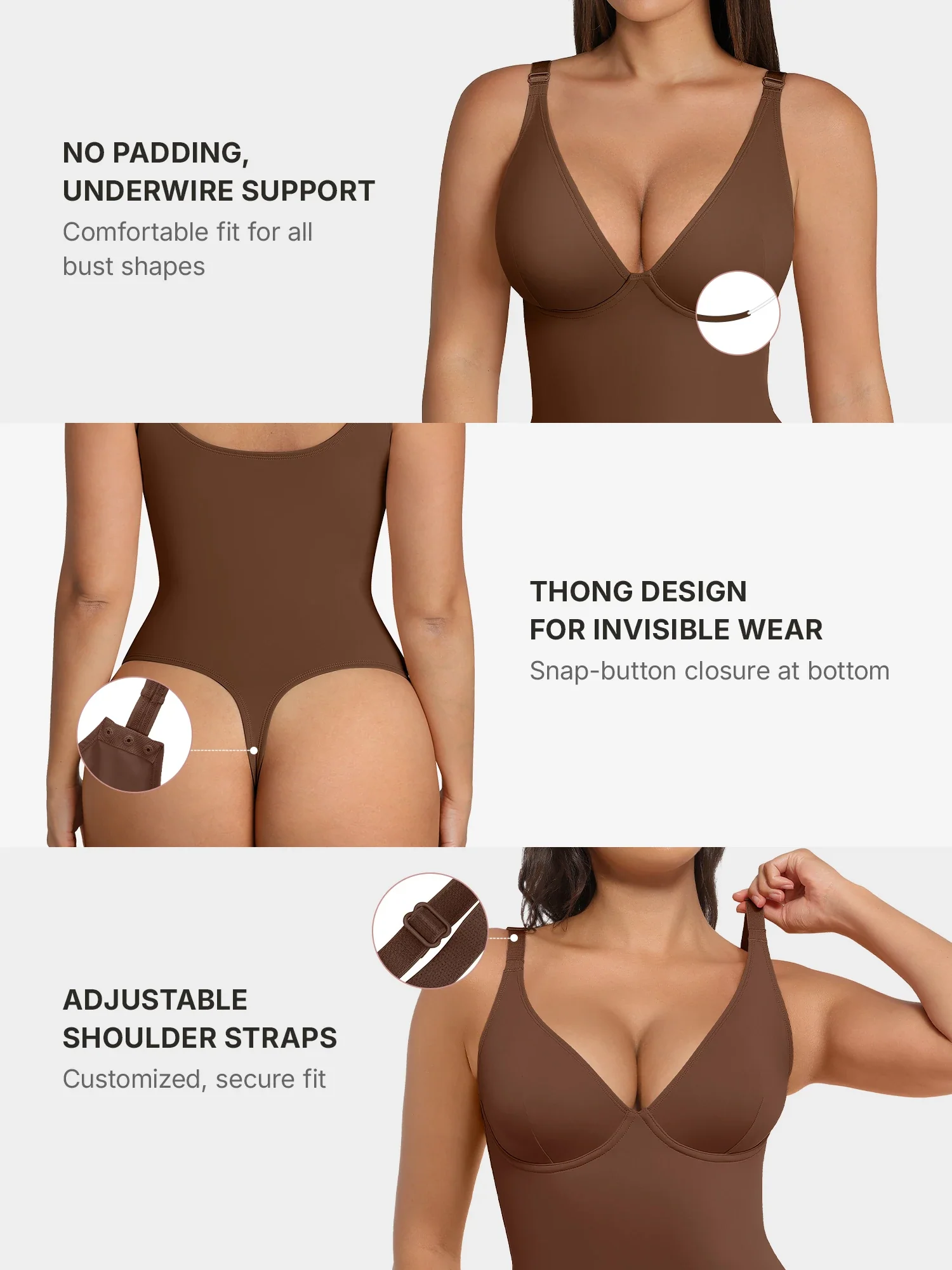 V-Neck Tummy Control Sculpt Bodysuit - Image 22