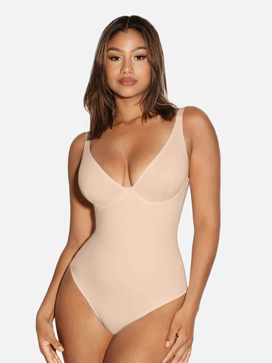 V-Neck Tummy Control Sculpt Bodysuit - Image 26