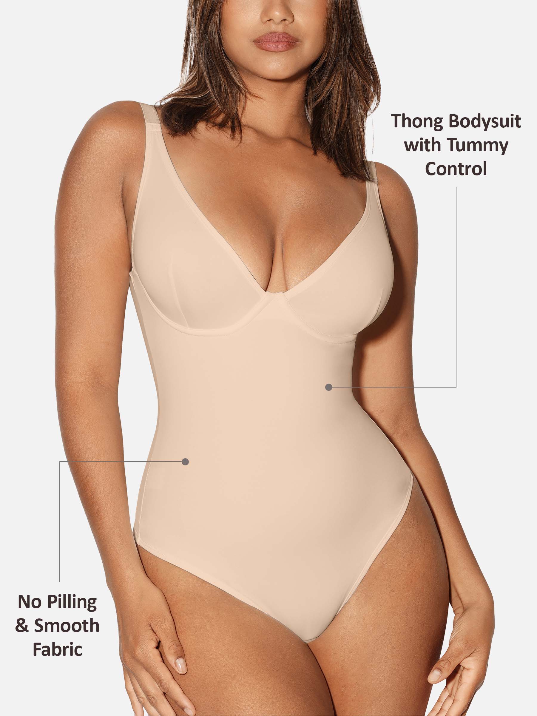 V-Neck Tummy Control Sculpt Bodysuit - Image 27