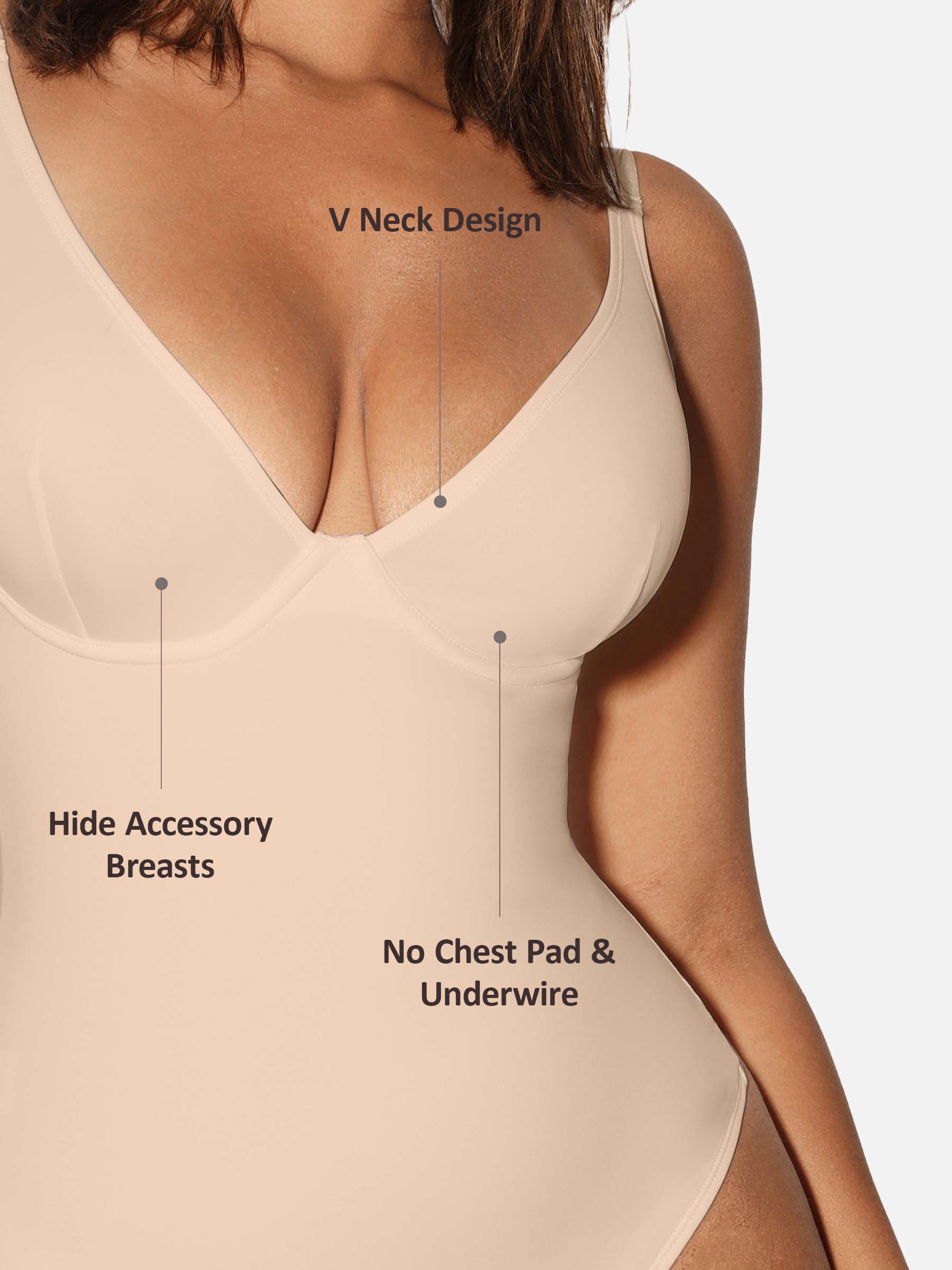 V-Neck Tummy Control Sculpt Bodysuit - Image 28