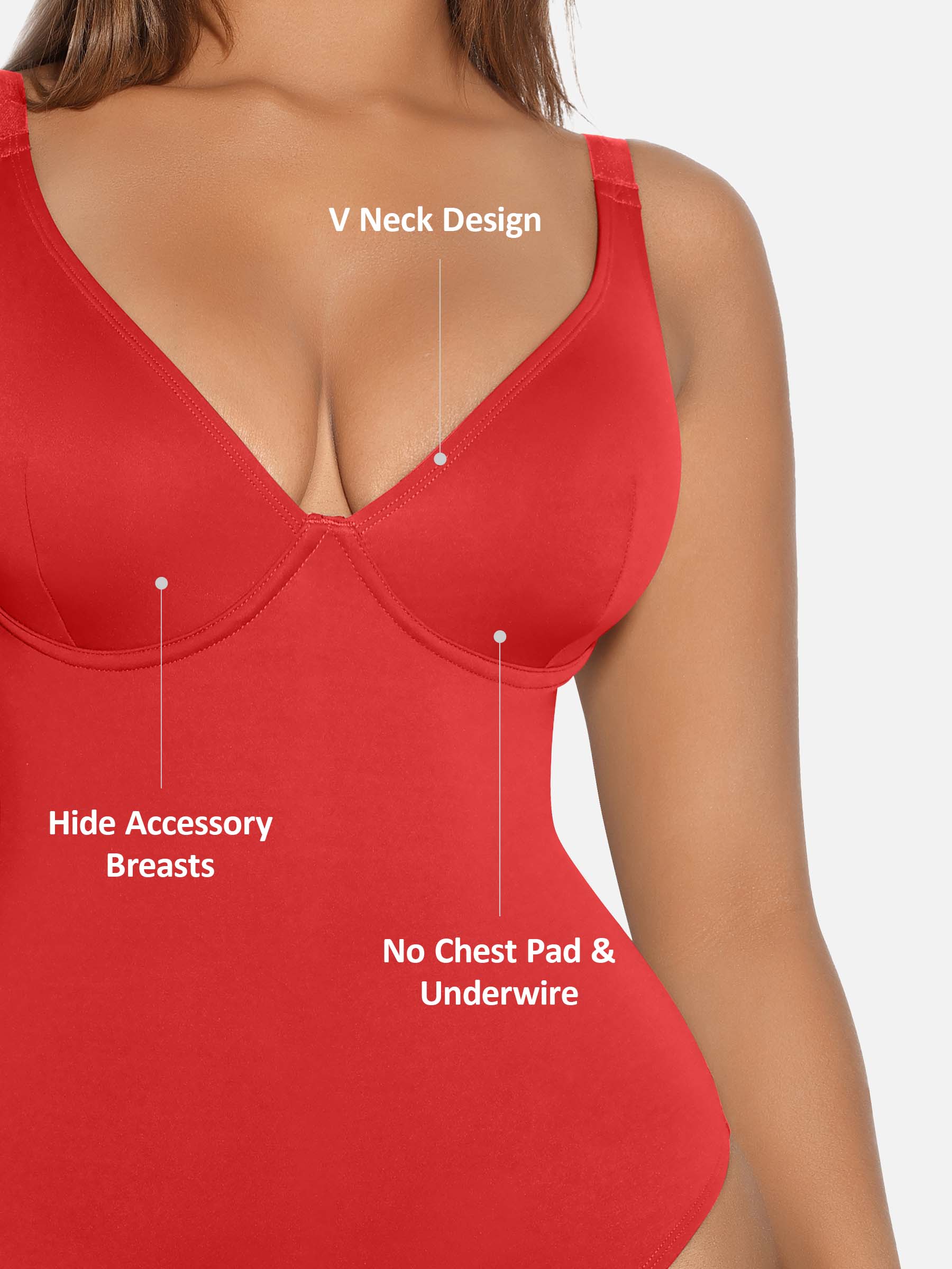 V-Neck Tummy Control Sculpt Bodysuit - Image 36